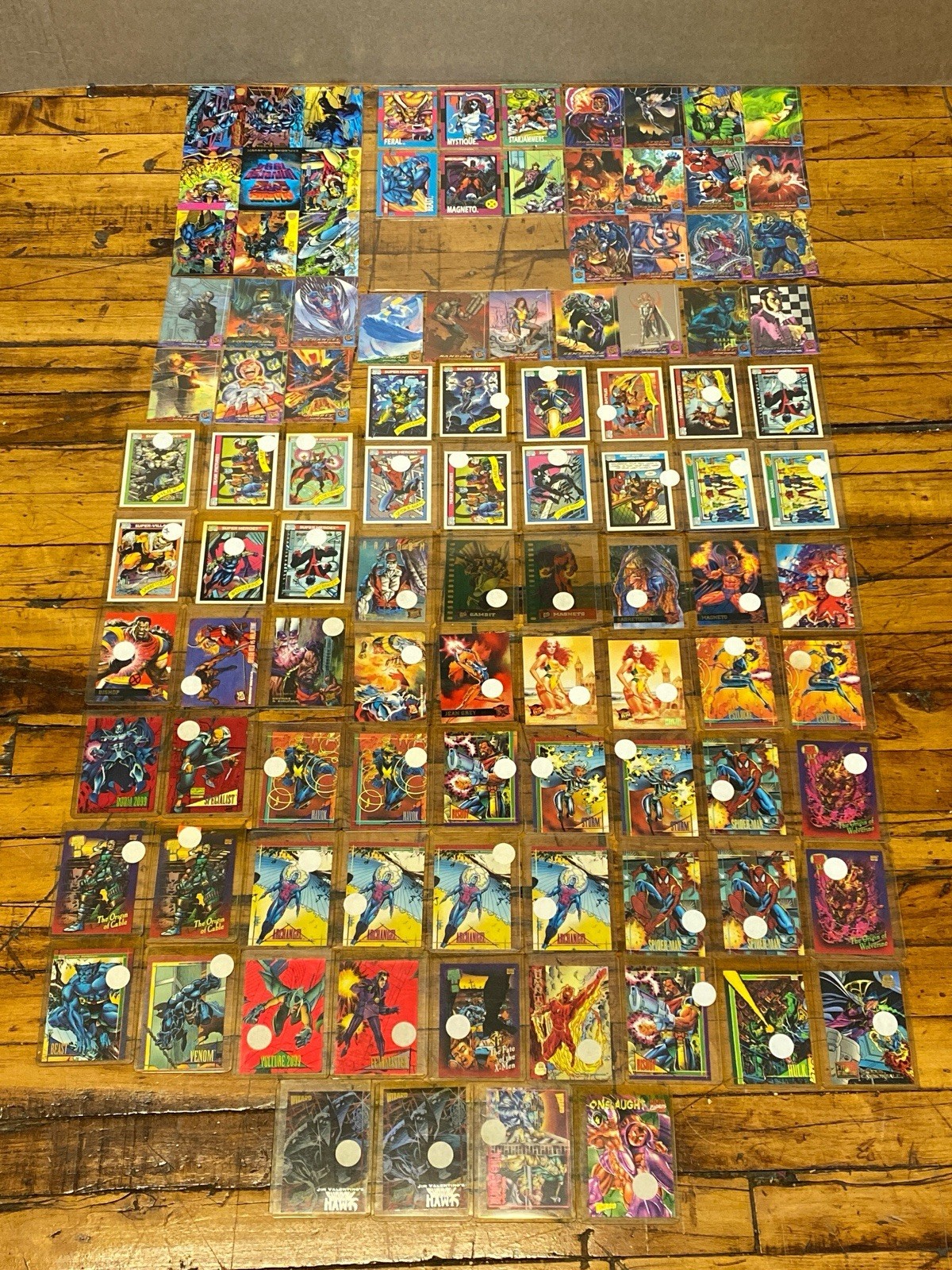 Marvel 95 Trading Cards + Uncut Promo Lot 1990-1996 Impel SkyBox Fleer Ultra