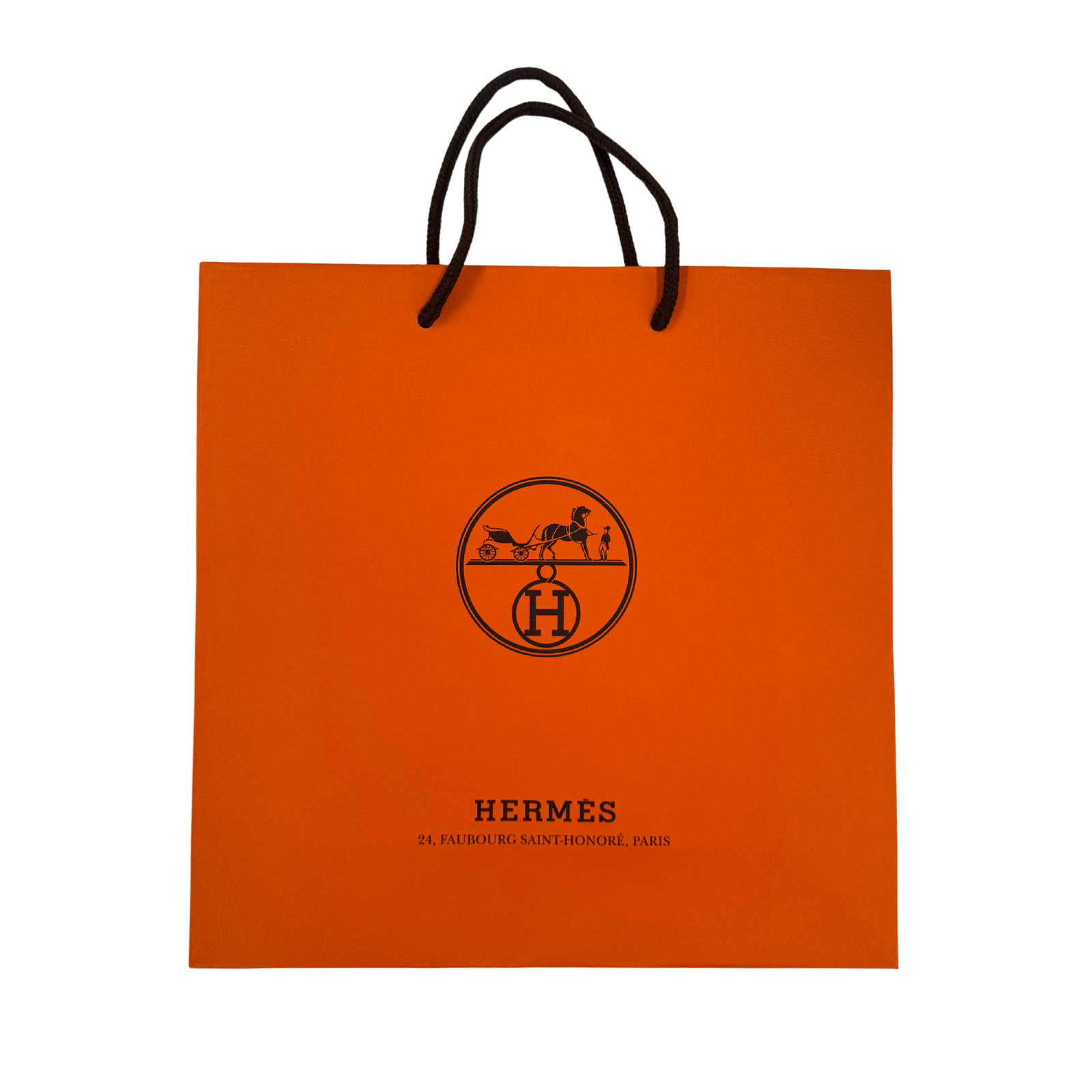 Hermes Orange Medium Shopping Gift Bag 11.75