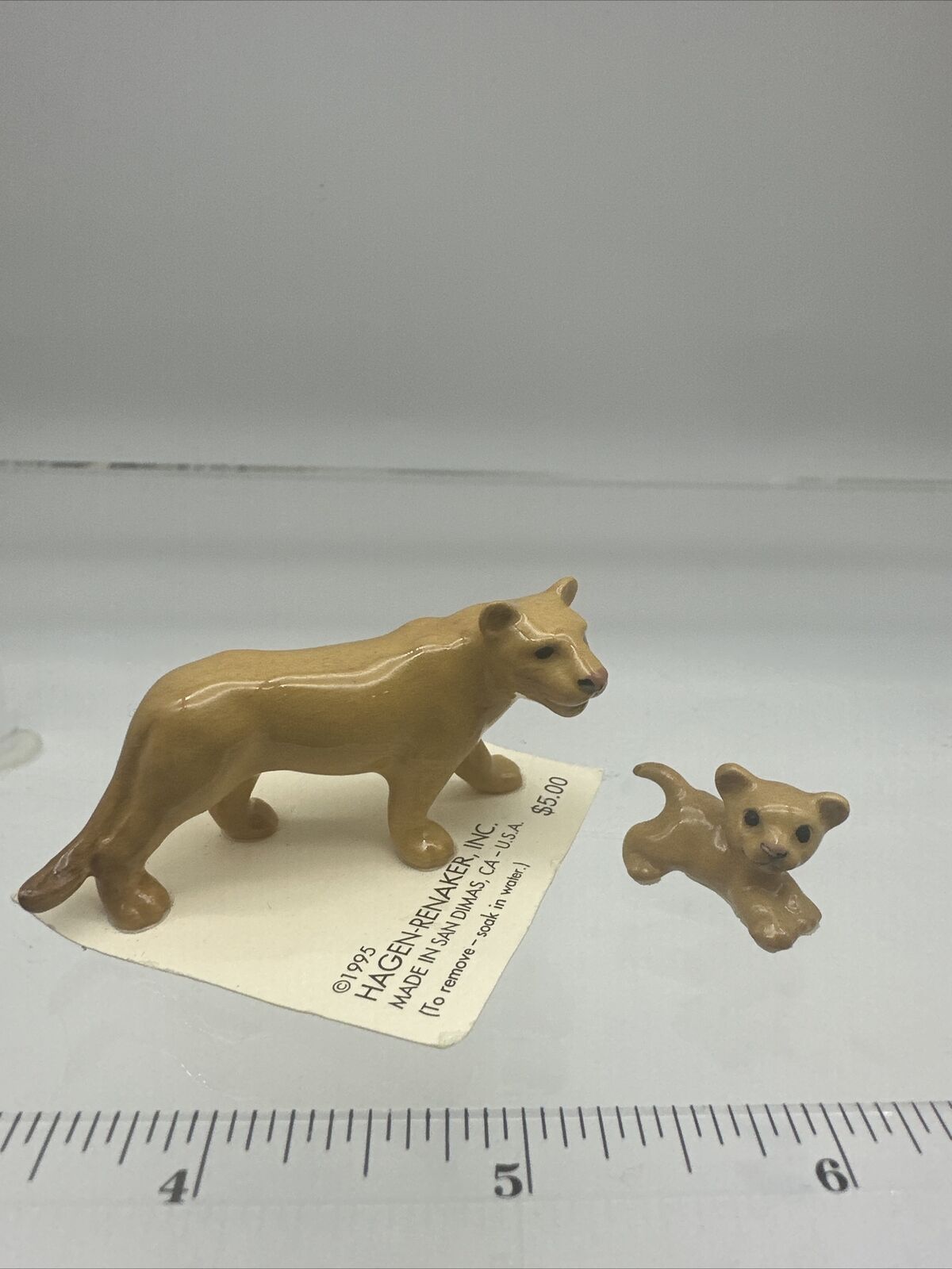 Vintage Retired Hagen Lion Mama And Pup Set Of 2-F70