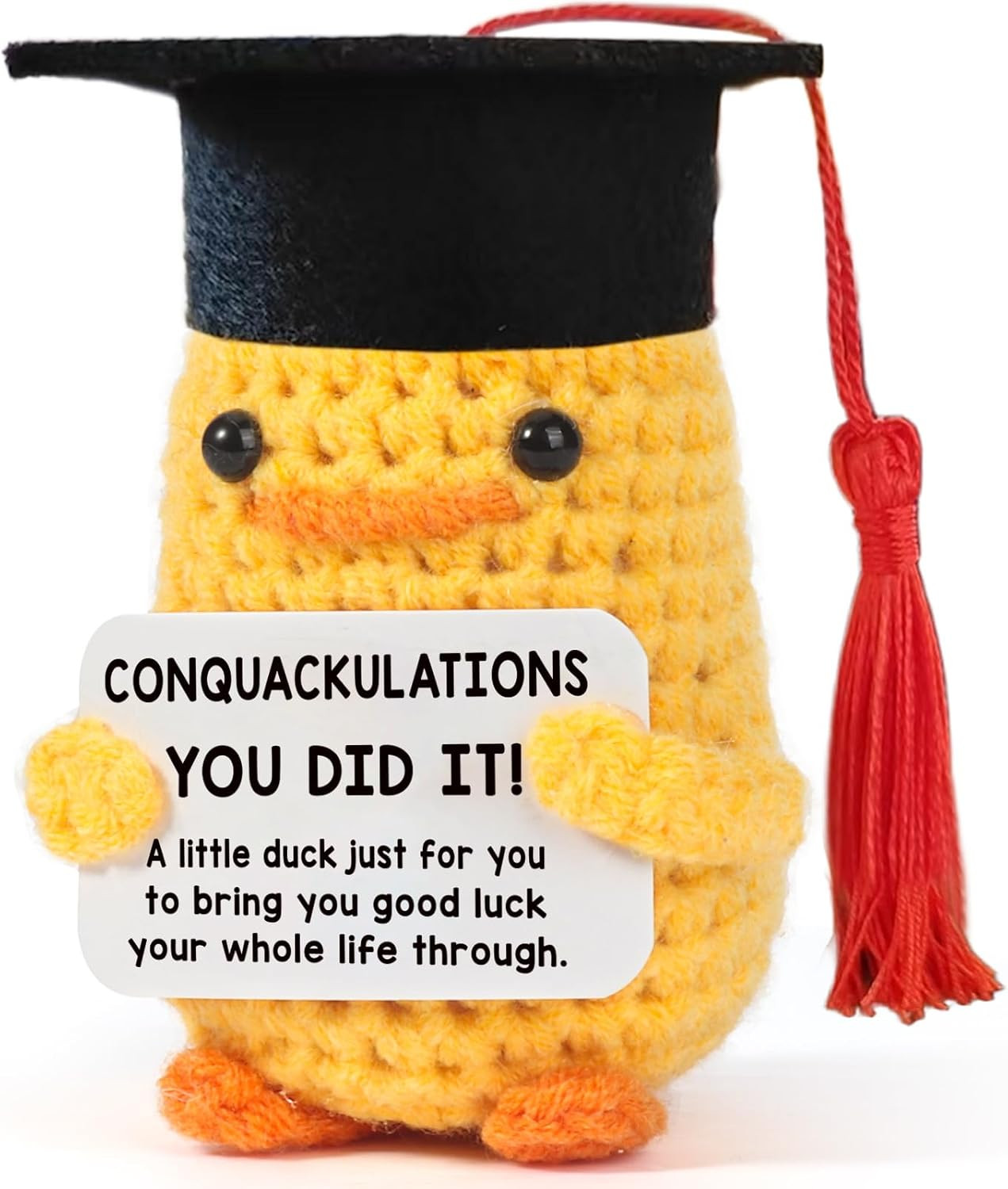 2025 Graduation Gifts for Her Him - Conquackulations You Did It，Handmade Crochet