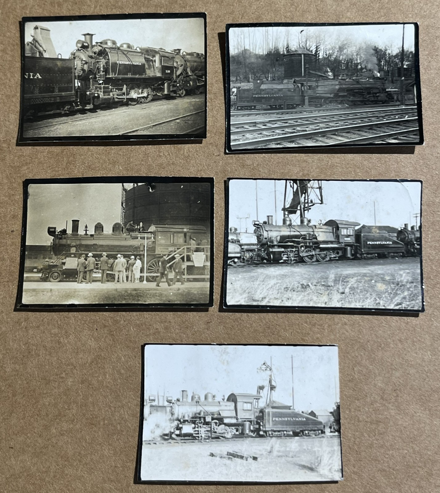 Pennsylvania  Railroad  5 x Mini Steam Locomotives b/w Photos