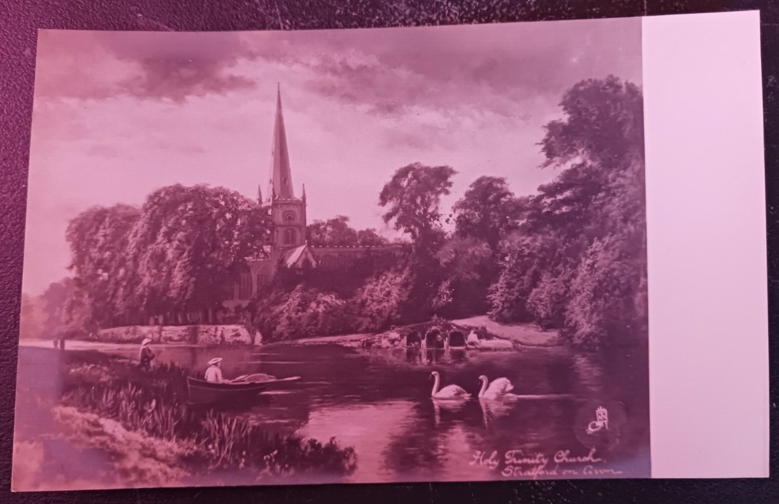 vtg postcard RPPC Photo Holy Trinity Church Stratford Upon Avon Tuck\'s  unposted