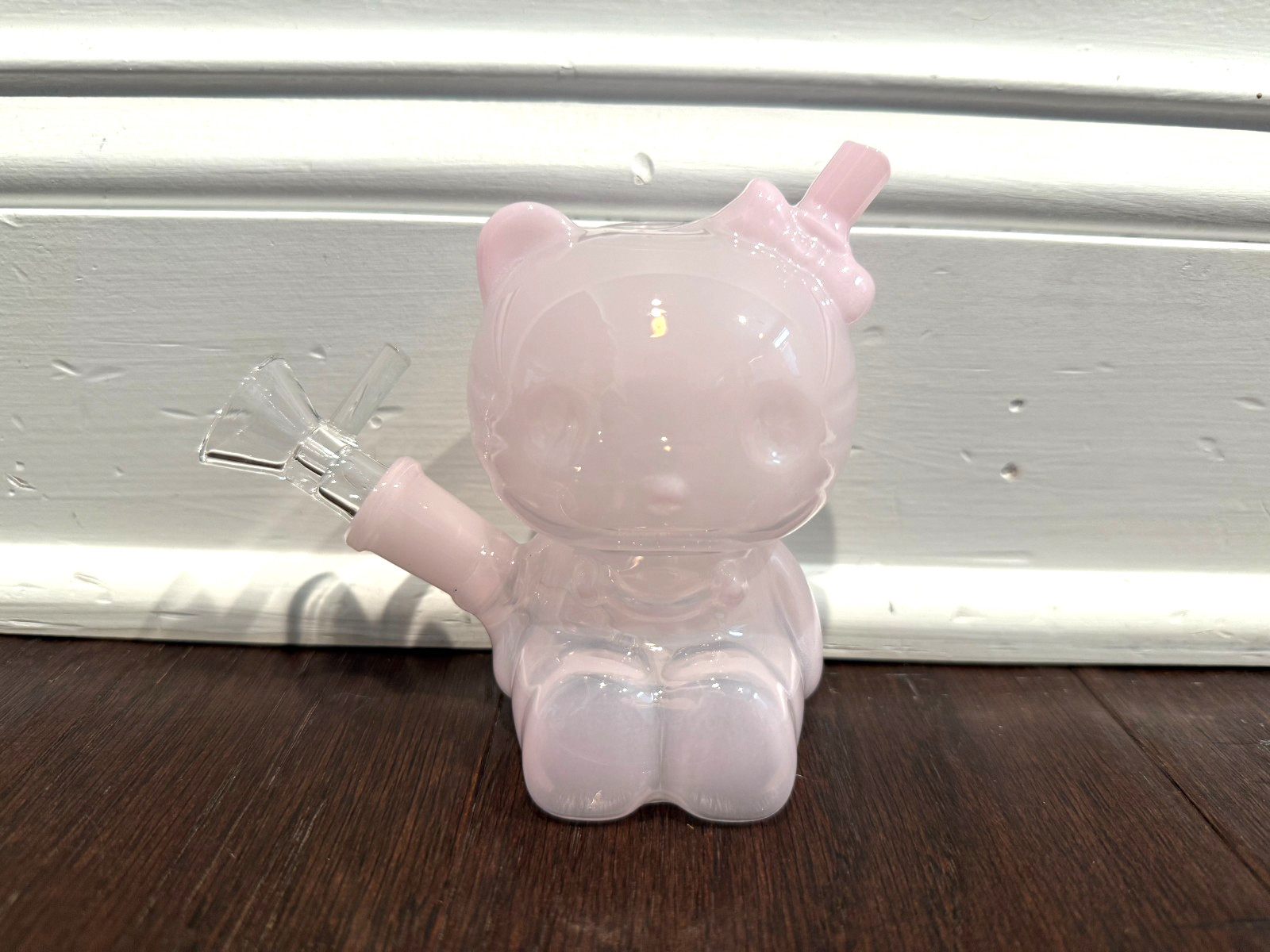 4.25” Premium Glass Water Pipe Mini Hello Kitty Solid Pink