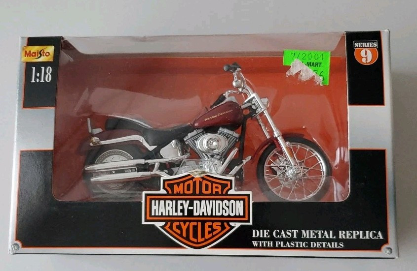 HARLEY DAVIDSON SOFTAIL DEUCE FXSTD SERIES 9 2000 MAISTO 1:18 MOTORCYCLE