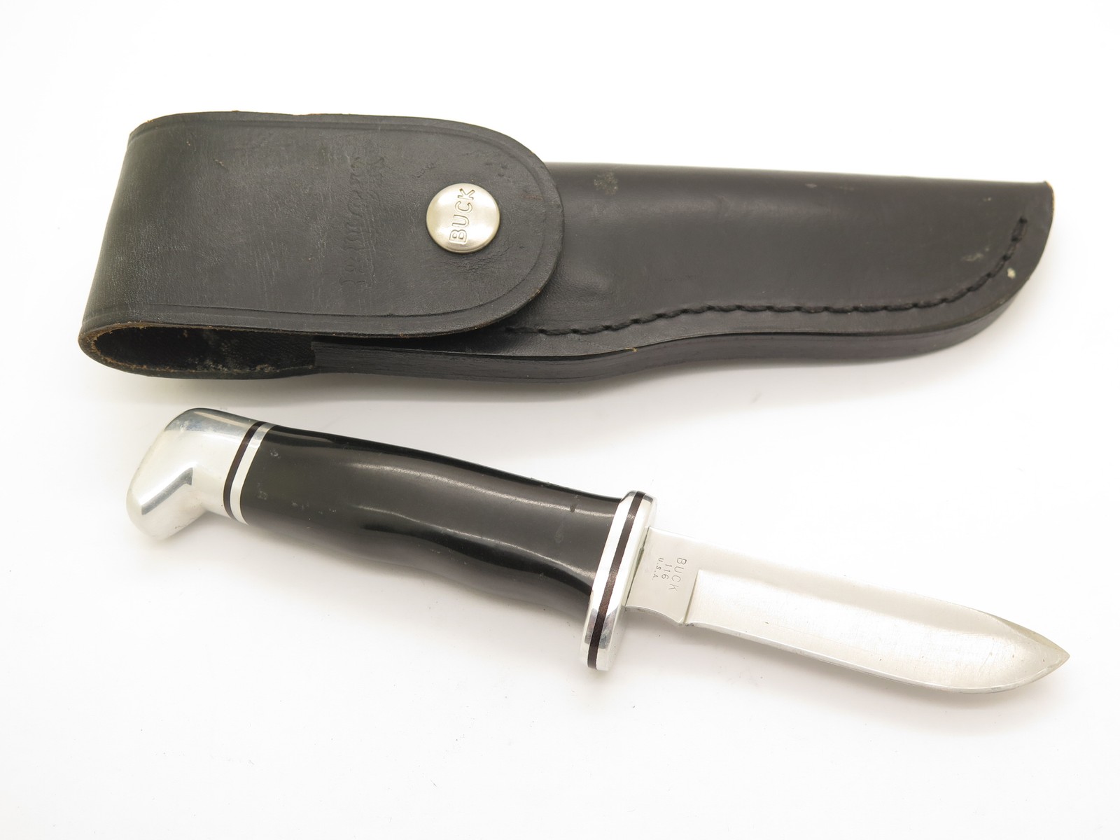 Vintage 1972-86 Buck 116 Caper 3 Liner USA Fixed Blade Hunting Knife (#6126)
