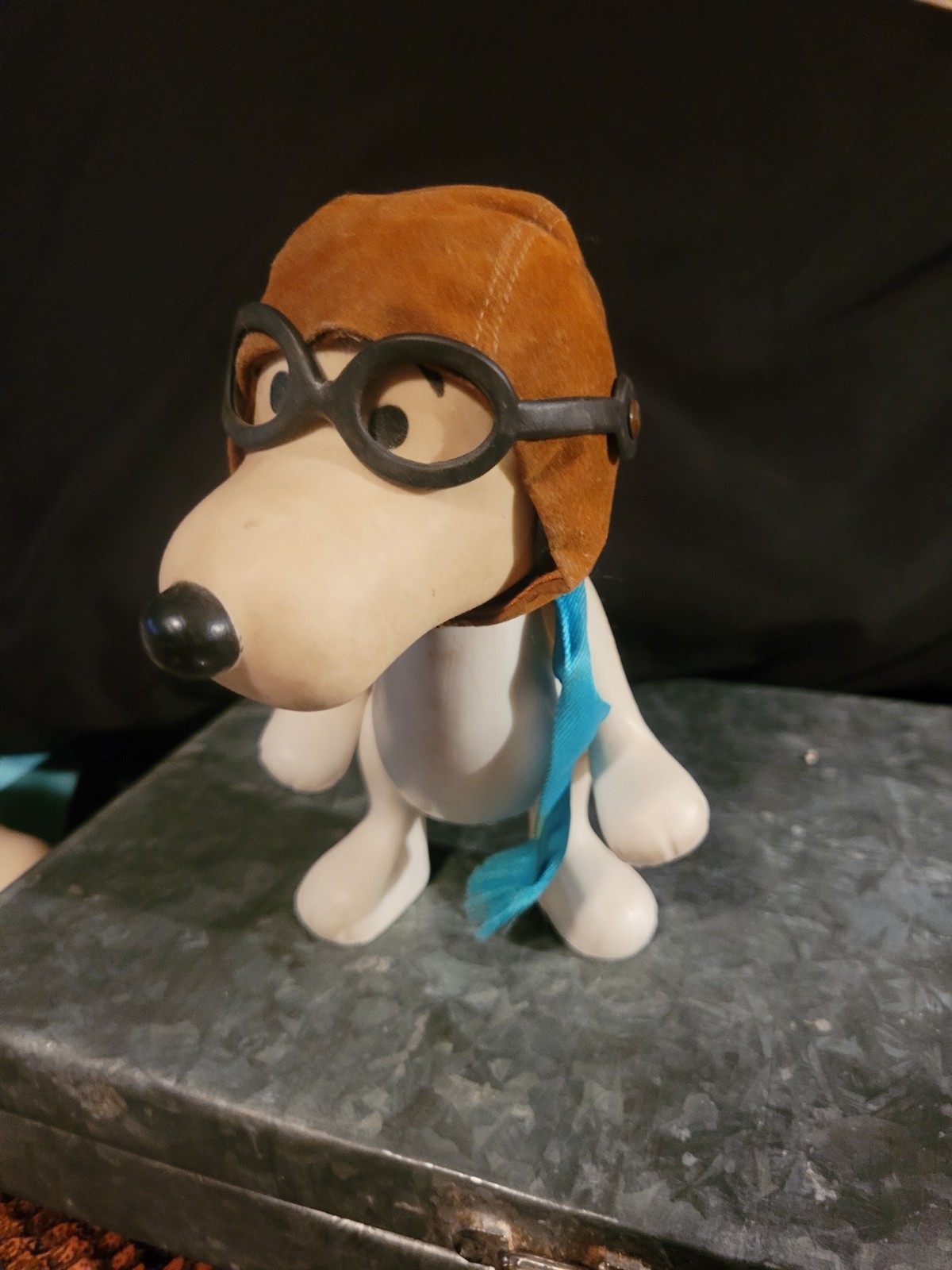 Vintage Snoopy PEANUTS - (circa 1966) Flying Ace - 6 Inch - With Scarf & Goggles