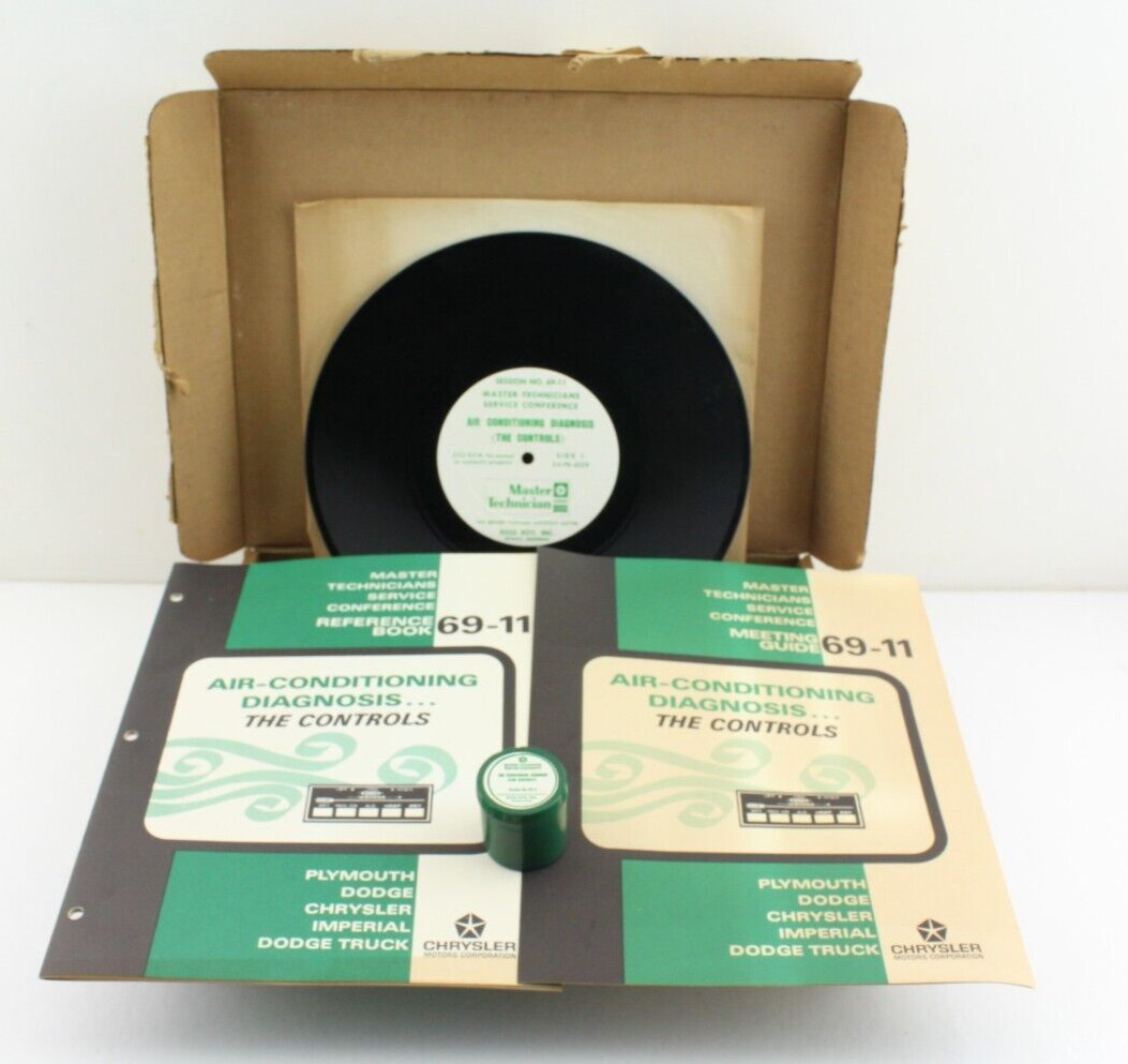 NOS 1969 Mopar Chrysler Dealer AC Diagnosis Training Filmstrip Record Manual Set