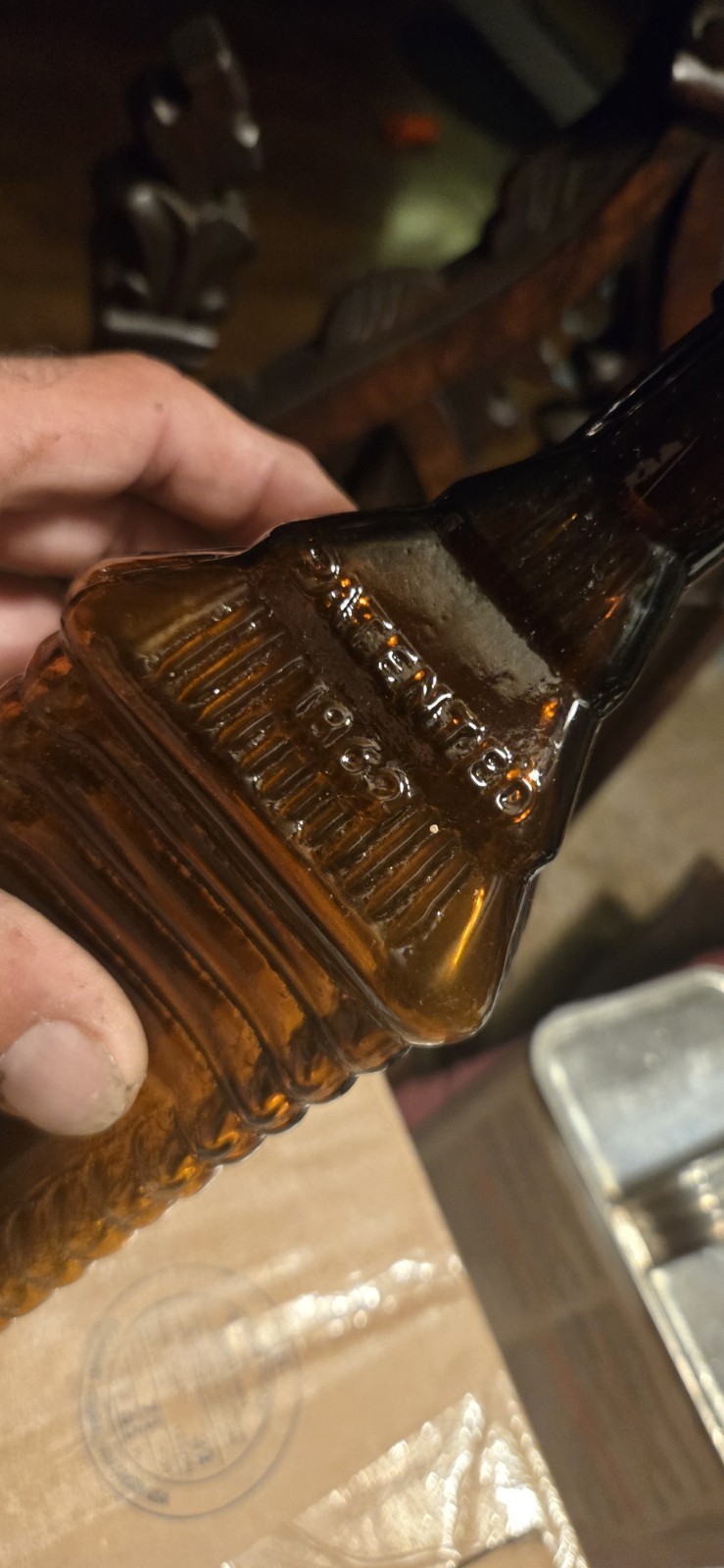Antique Pat. 1862 St. Drake\'s 1860 Plantation Bitters Log Cabin Glass Bottle Antique Pat. 1862 St. Drake\'s 1860 Plantation Bitters Log Cabin Glass Bottle