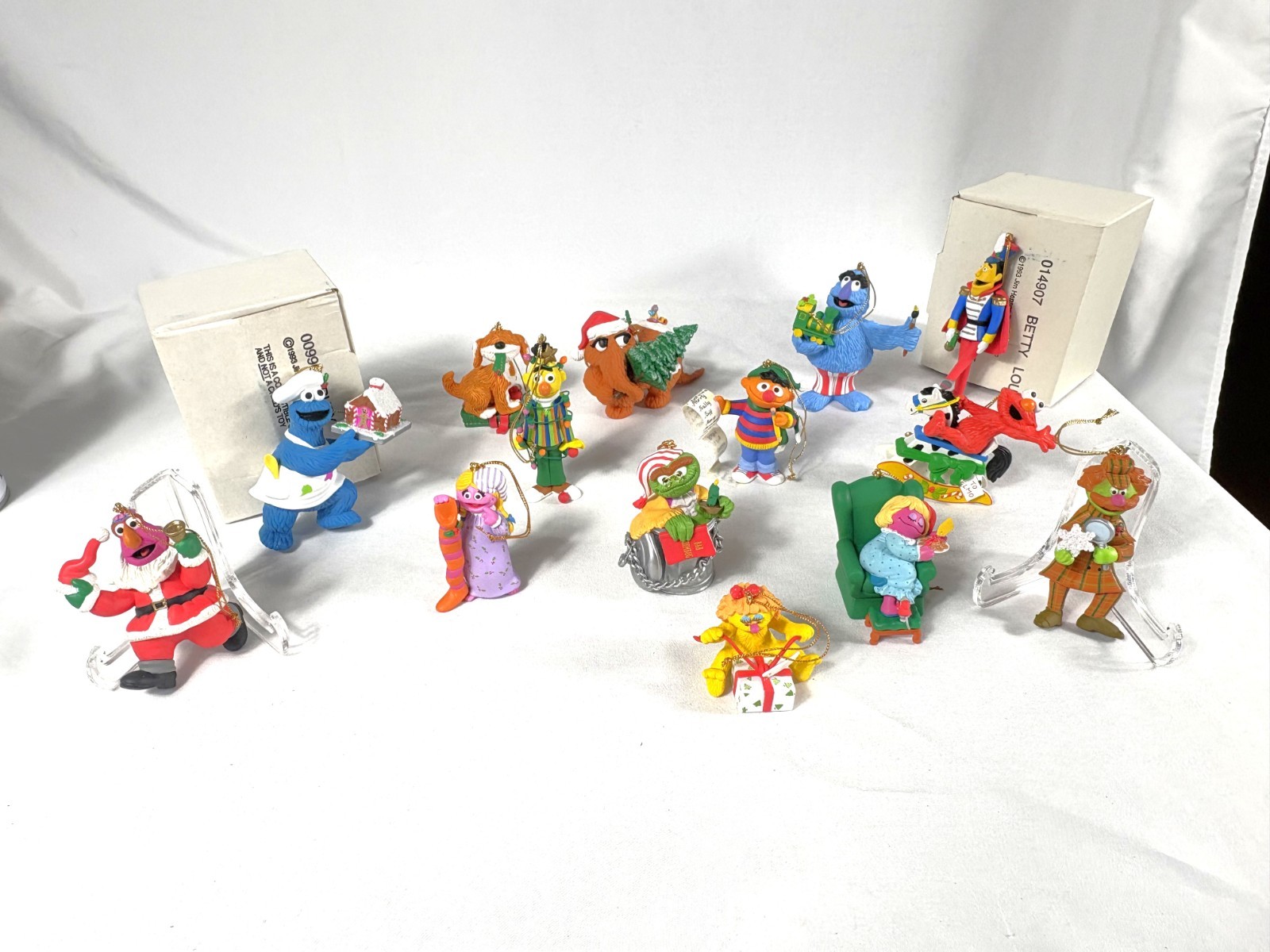 Vintage 1992-1993 Jim Henson Character Christmas Ornaments 14 Total