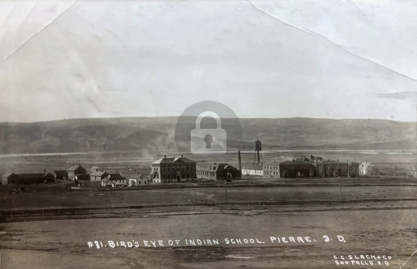 1909 Pierre South Dakota Indian Day School Bird’s Eye View RPPC Postcard COPY 1909 Pierre South Dakota Indian Day School Bird’s Eye View RPPC Postcard COPY