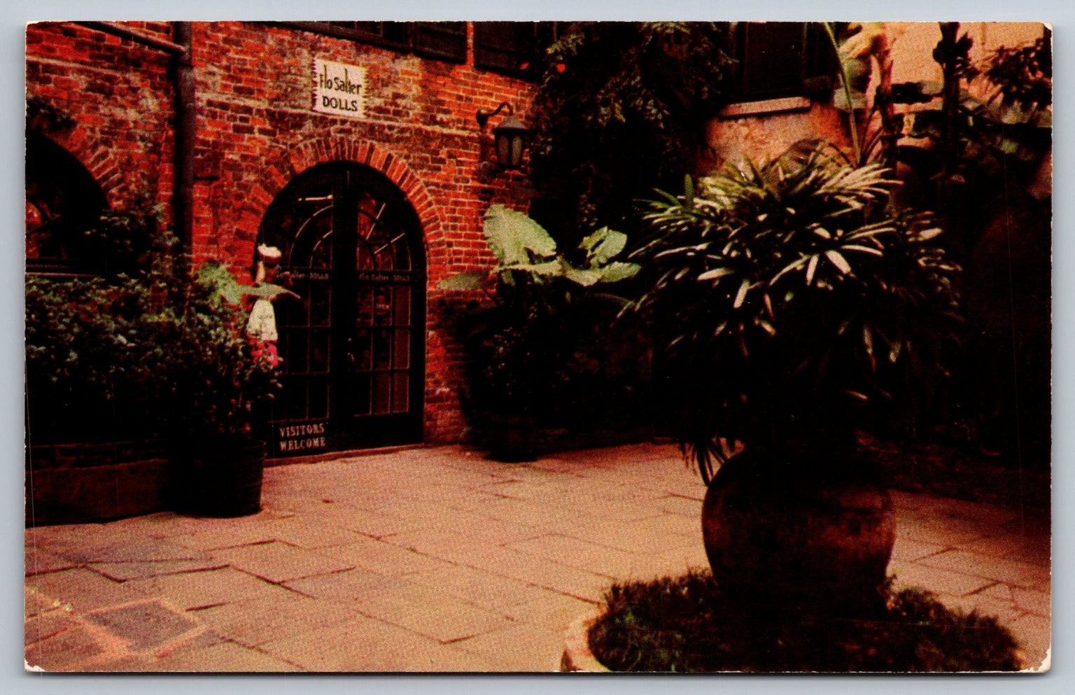 Brulatour Courtyard New Orleans LA Ho Salter Dolls Chrome Postcard Brulatour Courtyard New Orleans LA Ho Salter Dolls Chrome Postcard