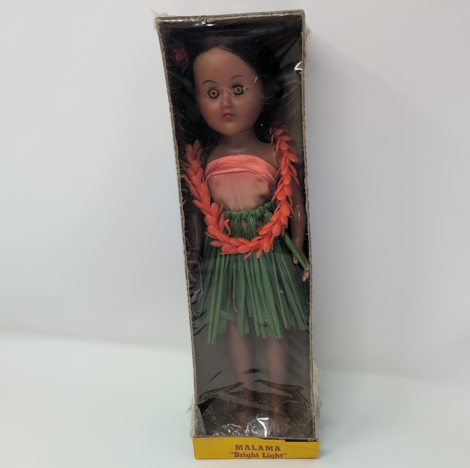 Vintage 1970’s Malama Doll Hawaiian Hula Dancer Lanakila Crafts NOS Sealed Box