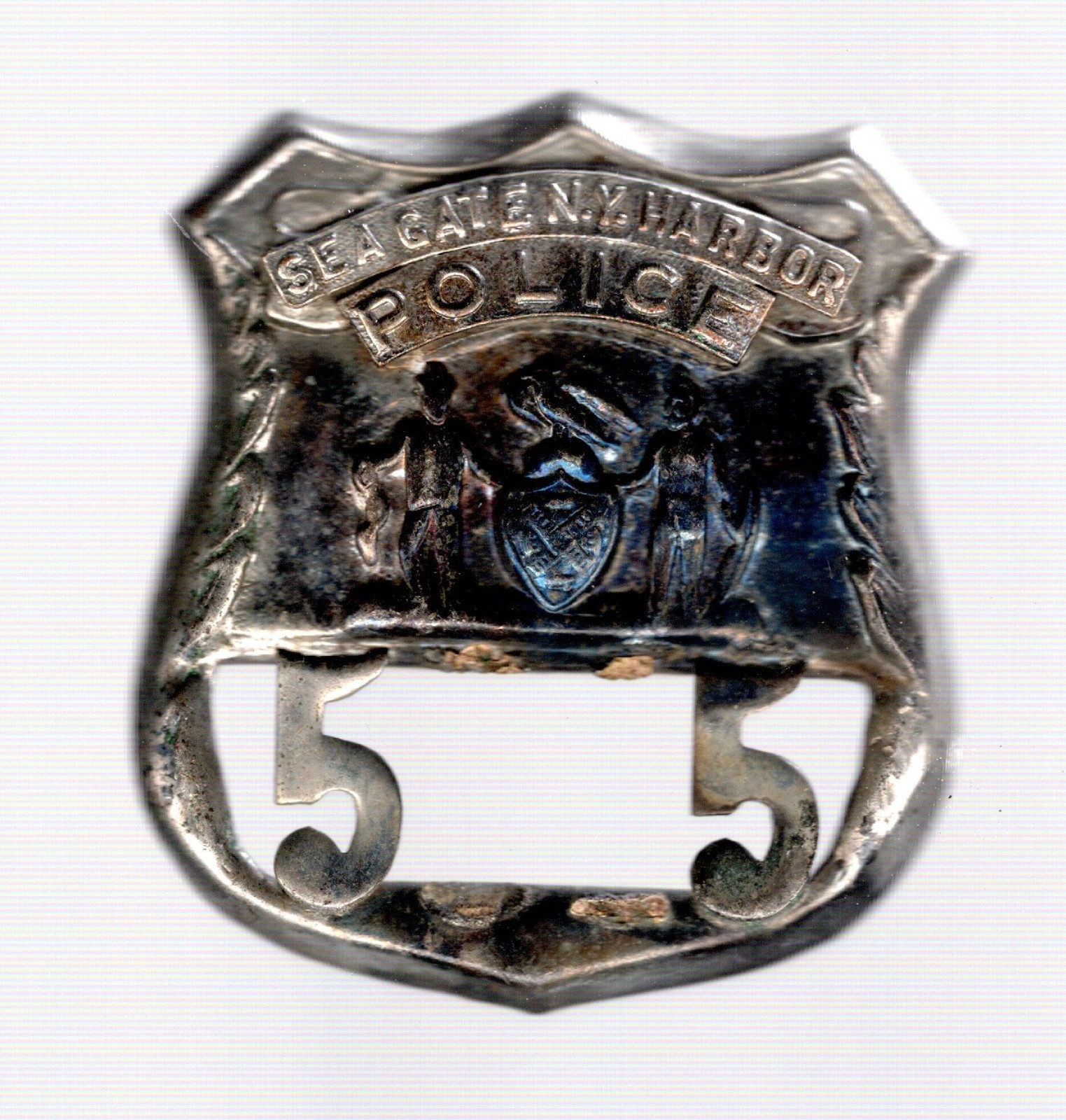 Vintage Seagate N.Y. Harbor Police Badge
