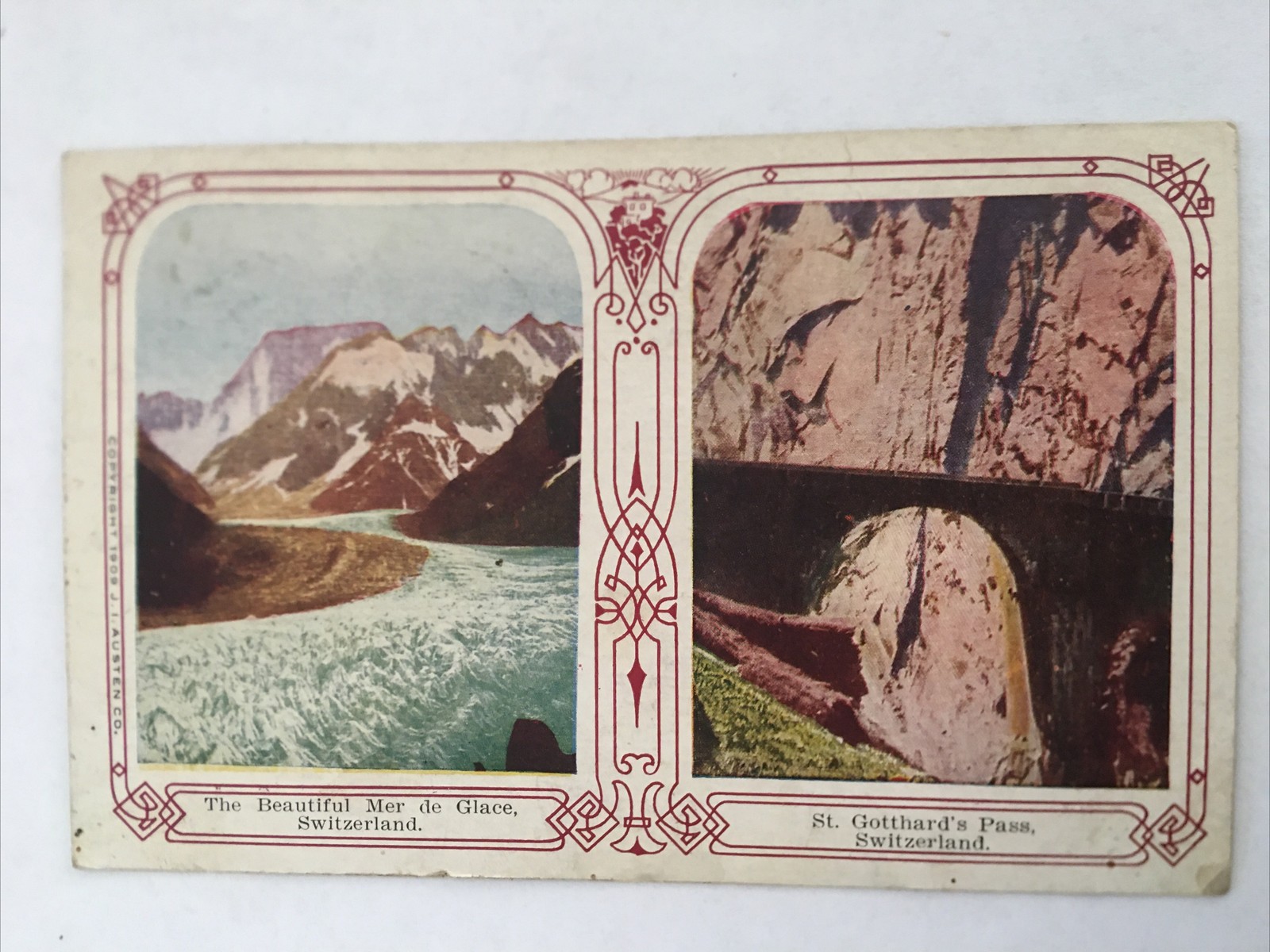 Switzerland 1909 Antique Postcard