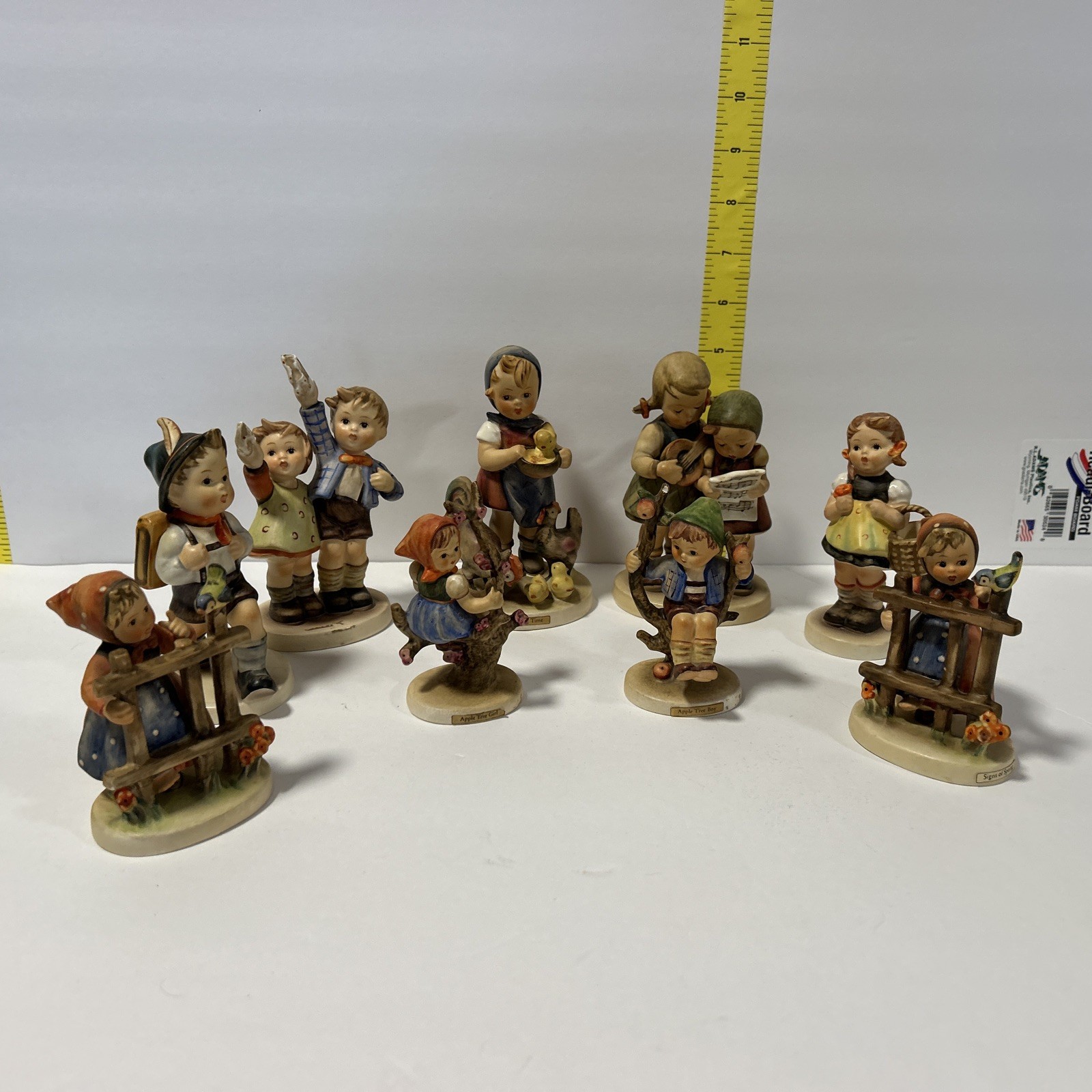 9 Goebel W. Germany M.I. Hummel Club Hand Painted Porcelain Figurine
