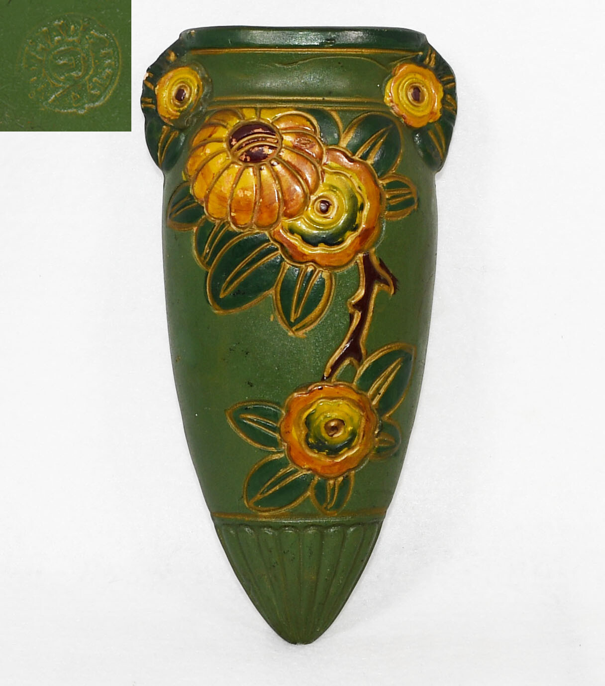 Wall Pocket Older Pottery Maker Unknown To Seller (8\