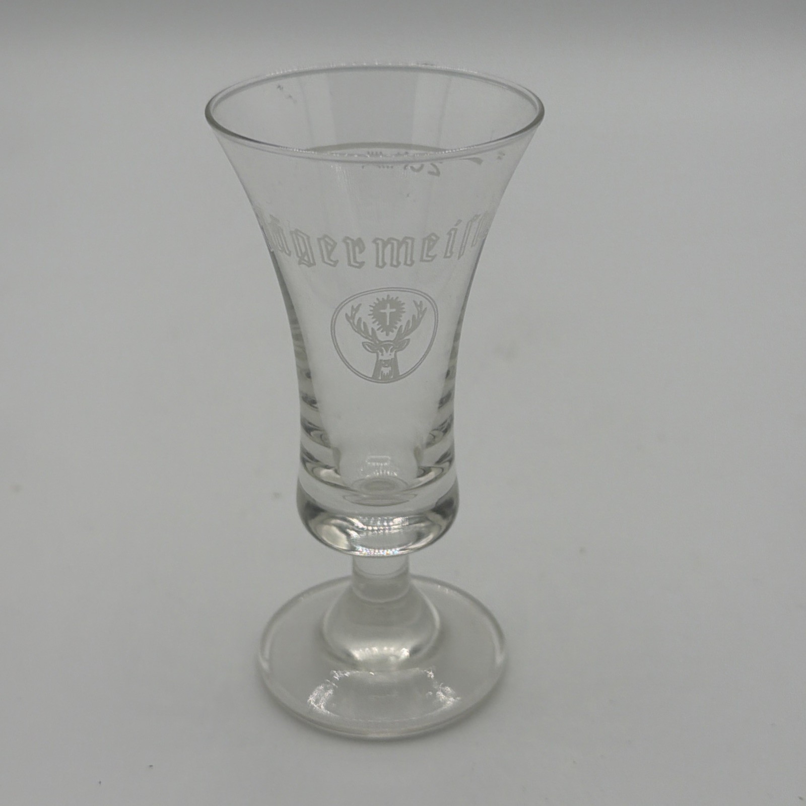 Vintage Jagermeister 2CL Shot Glass, Fluted, Stemmed, Footed Vintage Jagermeister 2CL Shot Glass, Fluted, Stemmed, Footed