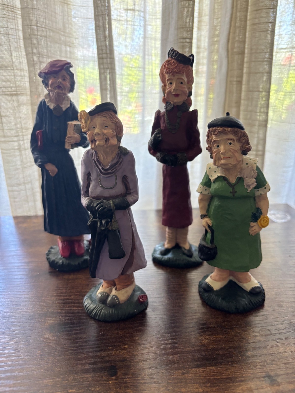 Marge Crunkleton Hanford\'s Garden Club Figurines 4 Ladies