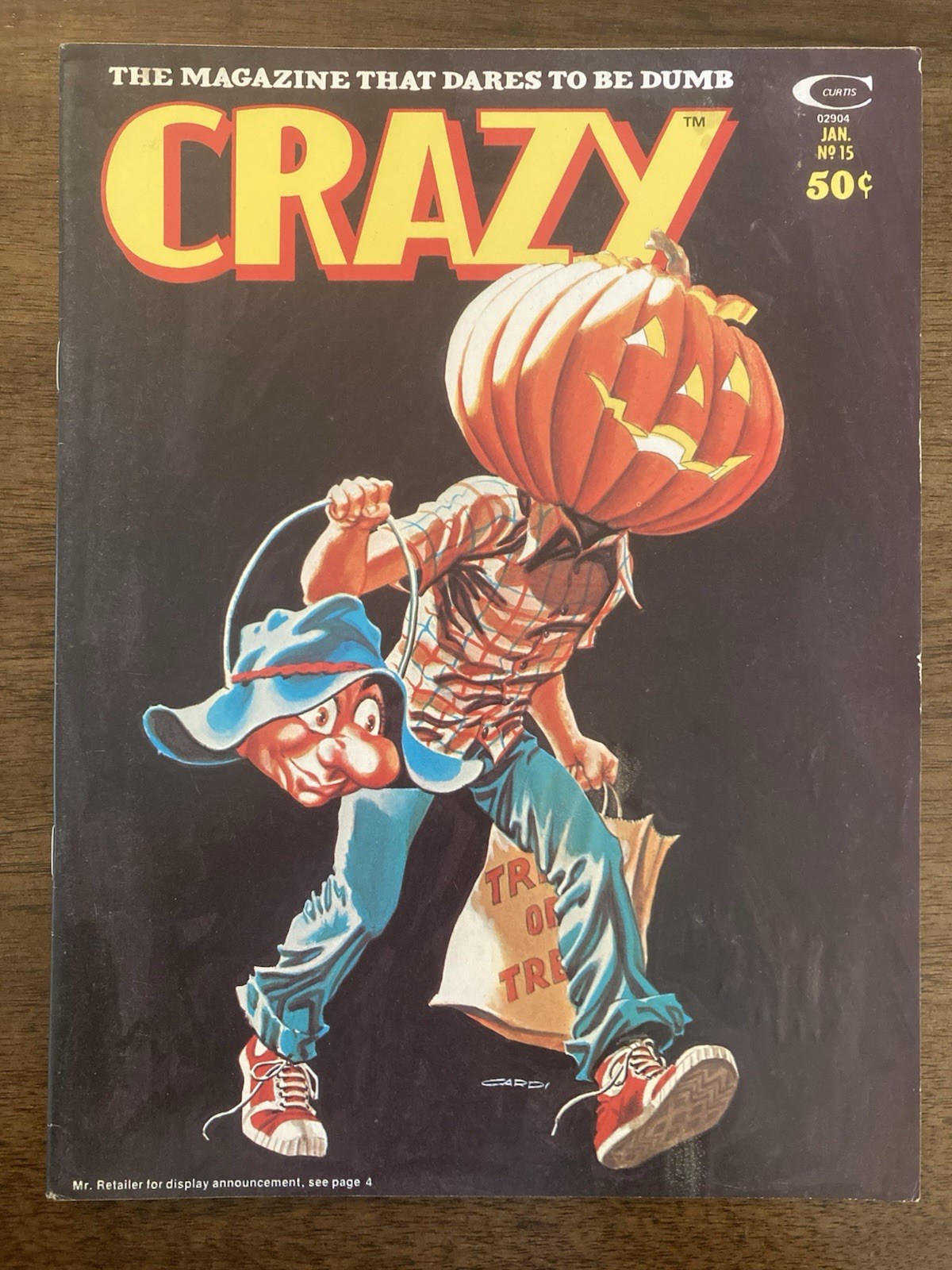 CRAZY MAGAZINE vol. 1 #15 Jan. 1976 humor MARVEL CURTIS comic book FN/VF CRAZY MAGAZINE vol. 1 #15 Jan. 1976 humor MARVEL CURTIS comic book FN/VF