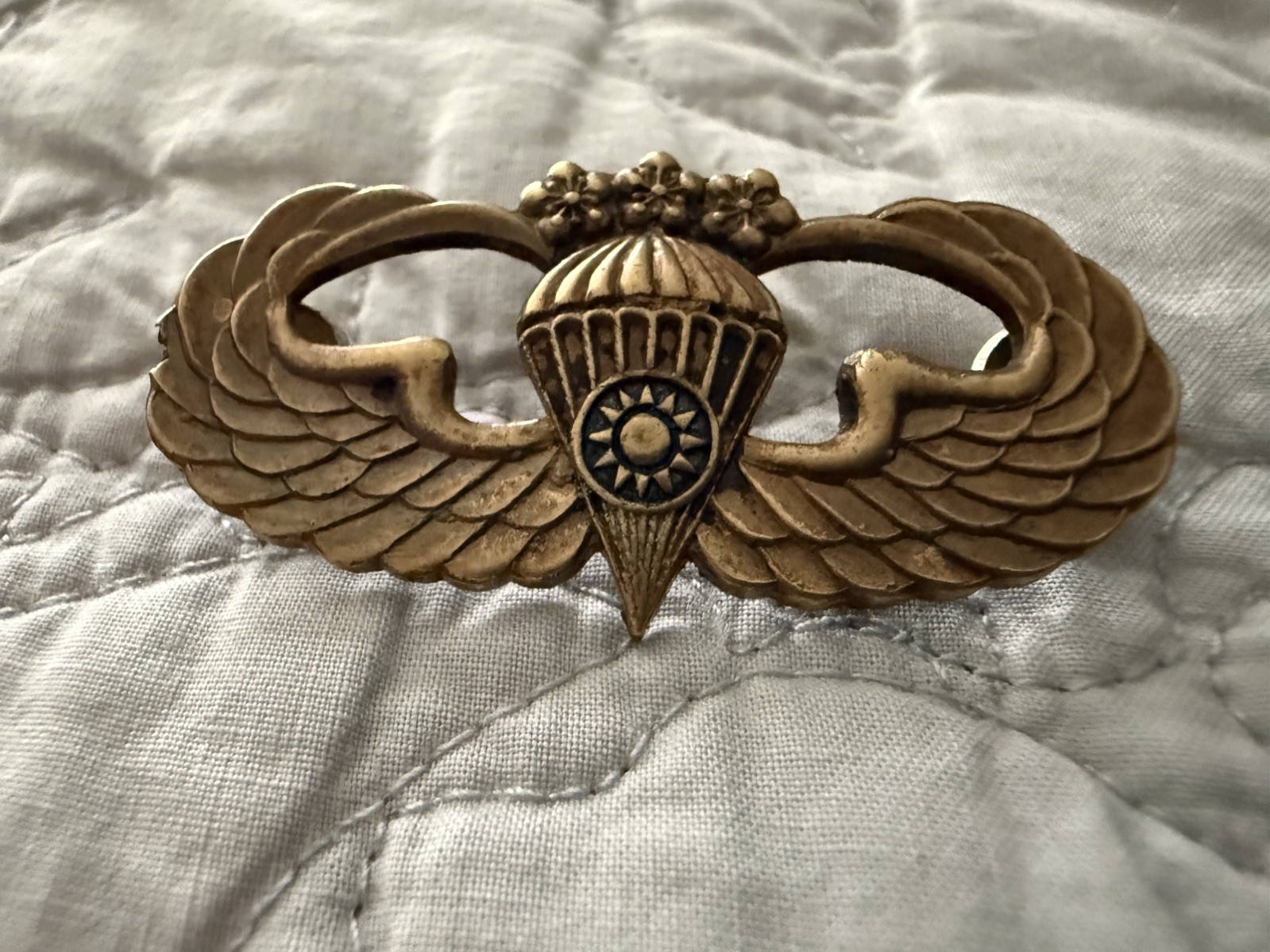 Original Post WW2 Republic of China (Taiwan) Master Jump Wings Low Number 9
