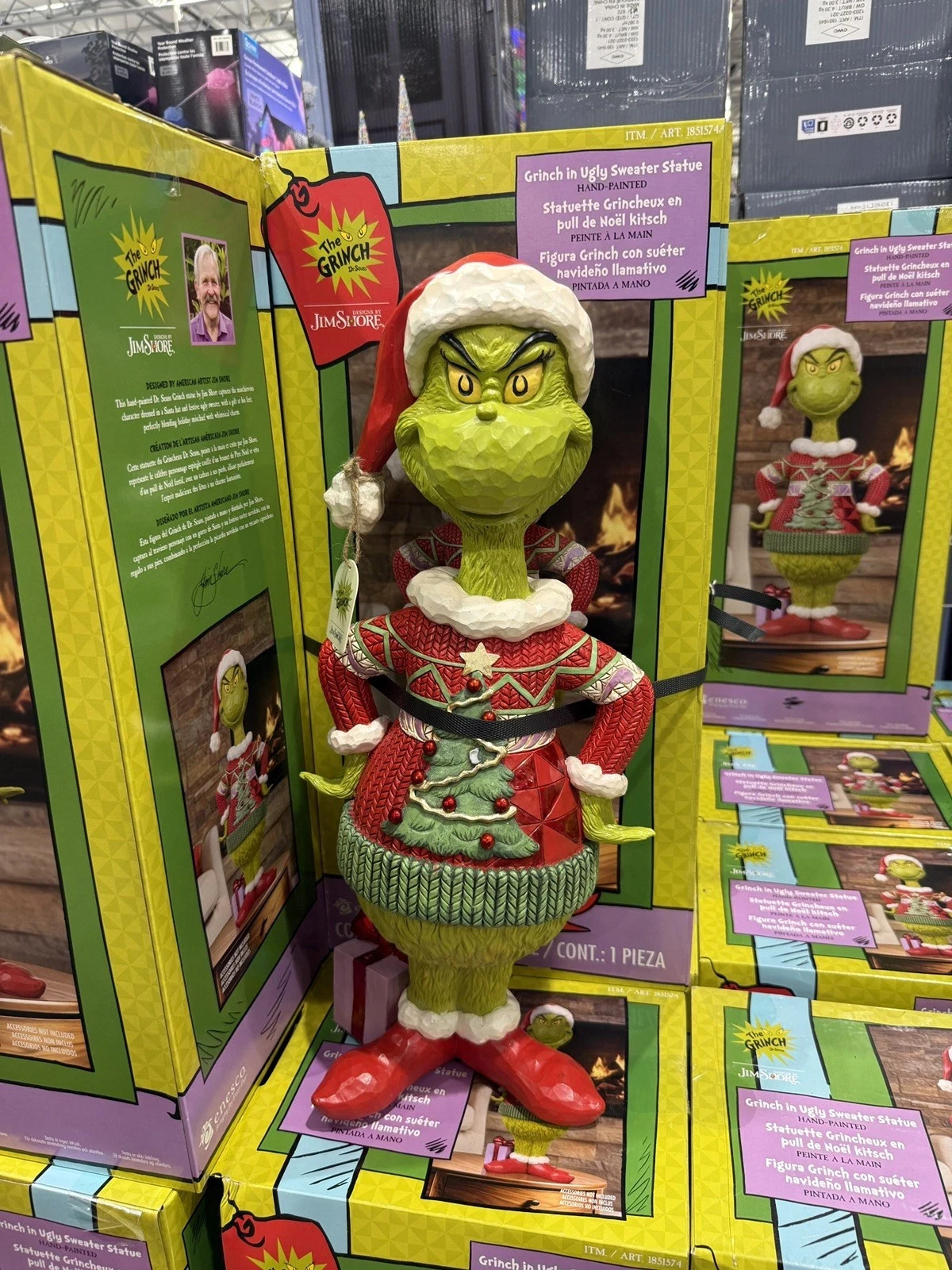 Jim Shore Grinch In Ugly Sweater Statue 20.2\