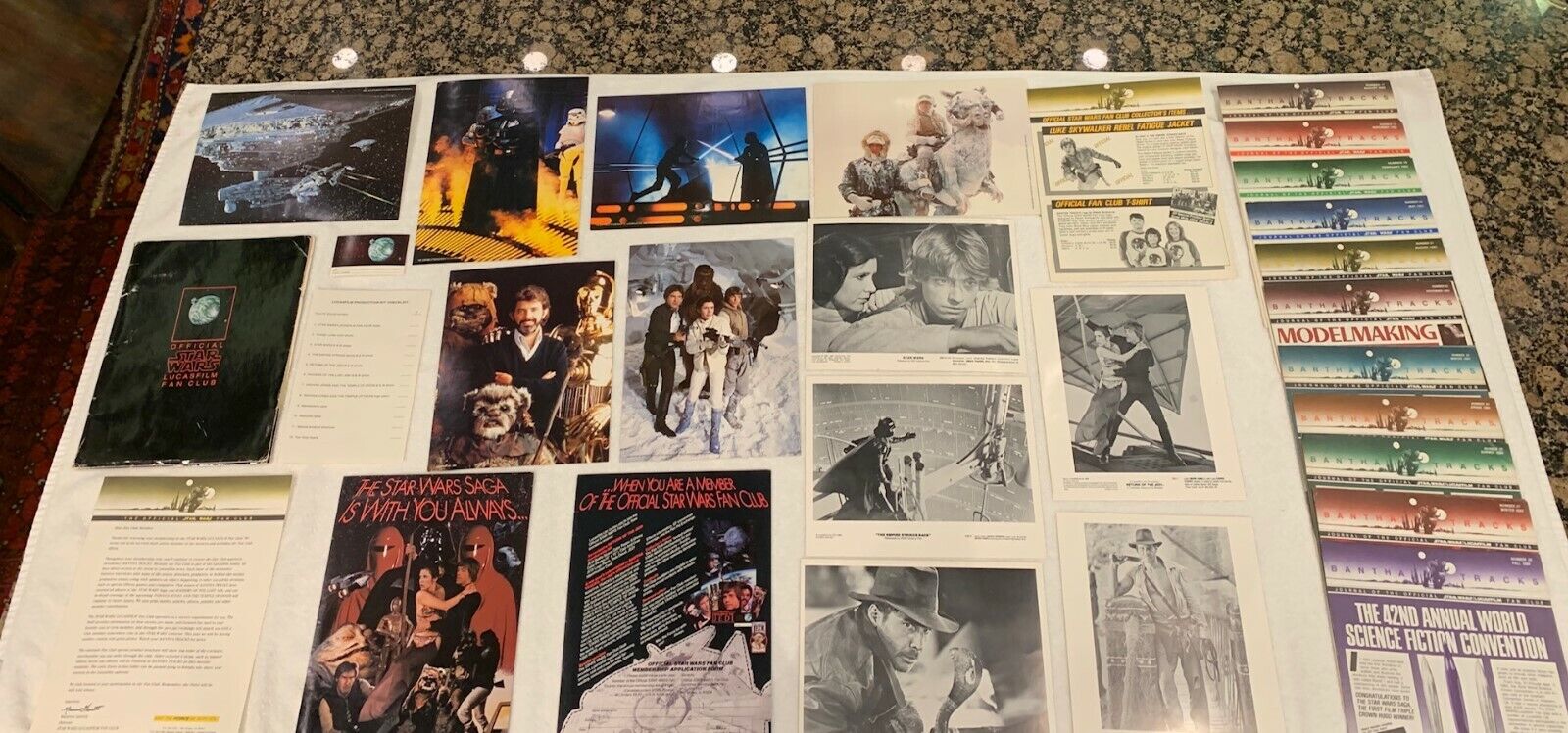 1983 Official Star Wars Lucas Film Fan Club Packet: Photos,11 Bantha Tracks, Etc
