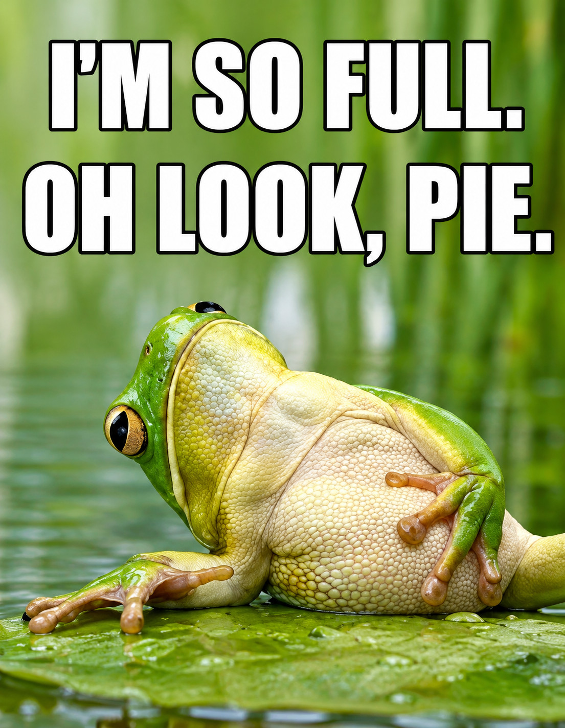 Funny Frog refrigerator magnet 3 1/2x 4 1/2