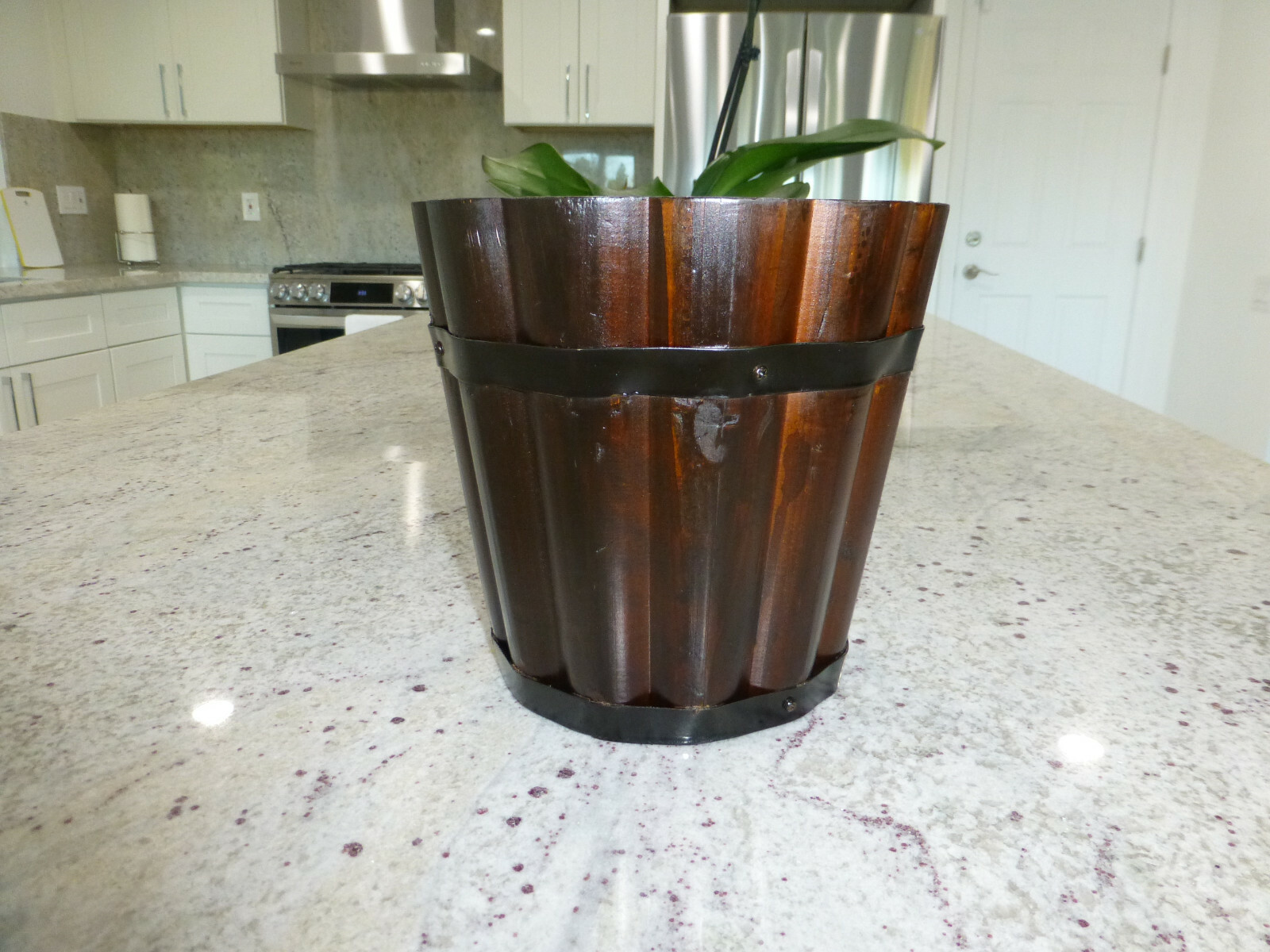 Vintage Orchid Pot Hand Made Orchid Solid Wooden Pot Plant Display Pot 
