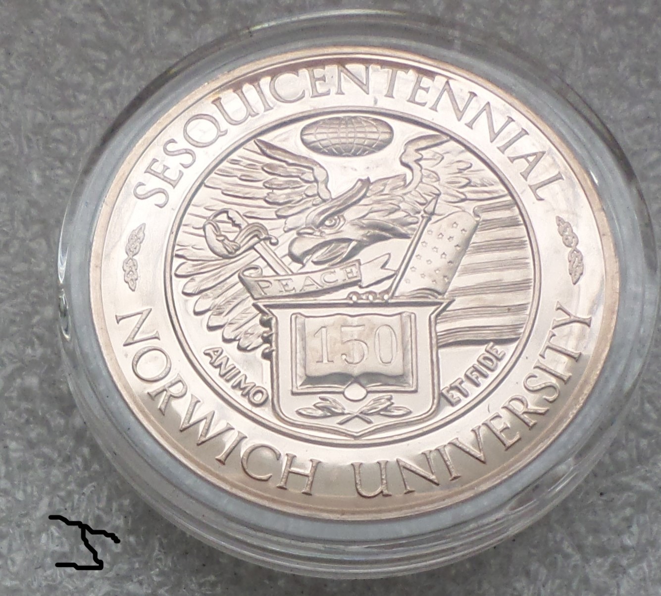 Norwich University Military Academy Northfield Vermont Vintage 1969 Bronze Medal