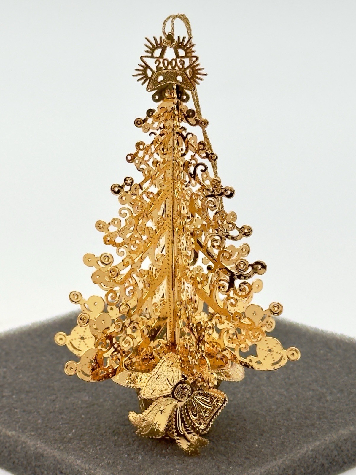 Fabulous Vtg 2003 Danbury Mint 23K Gold Christmas Ornament O’ Christmas  Tree