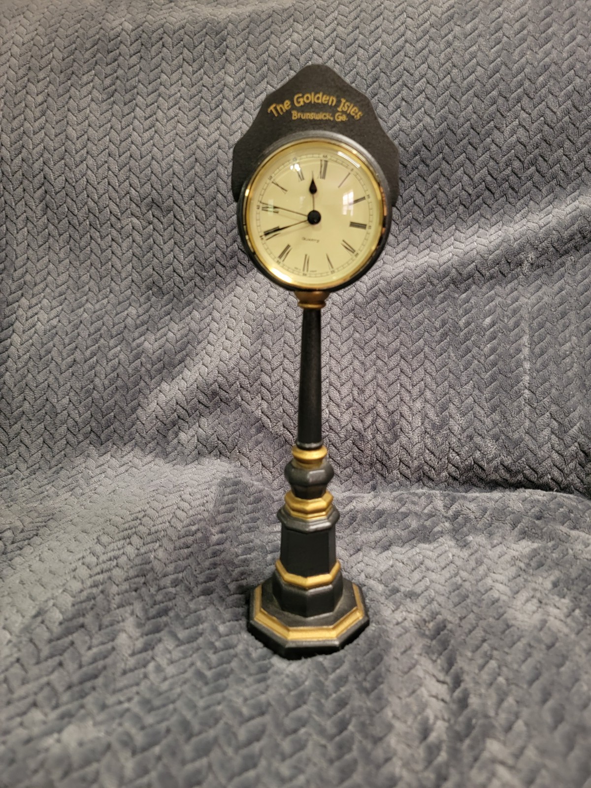 Vintage Golden Isles Brunswick Georgia Souvenir Street Lamp Post Clock R+S Clock