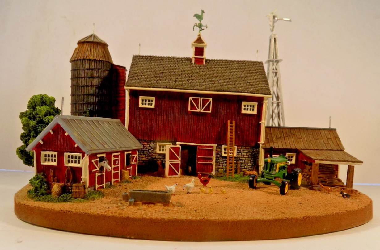 Danbury Mint THE OLD RED BARN Farm Building John Deere Licensed Collection