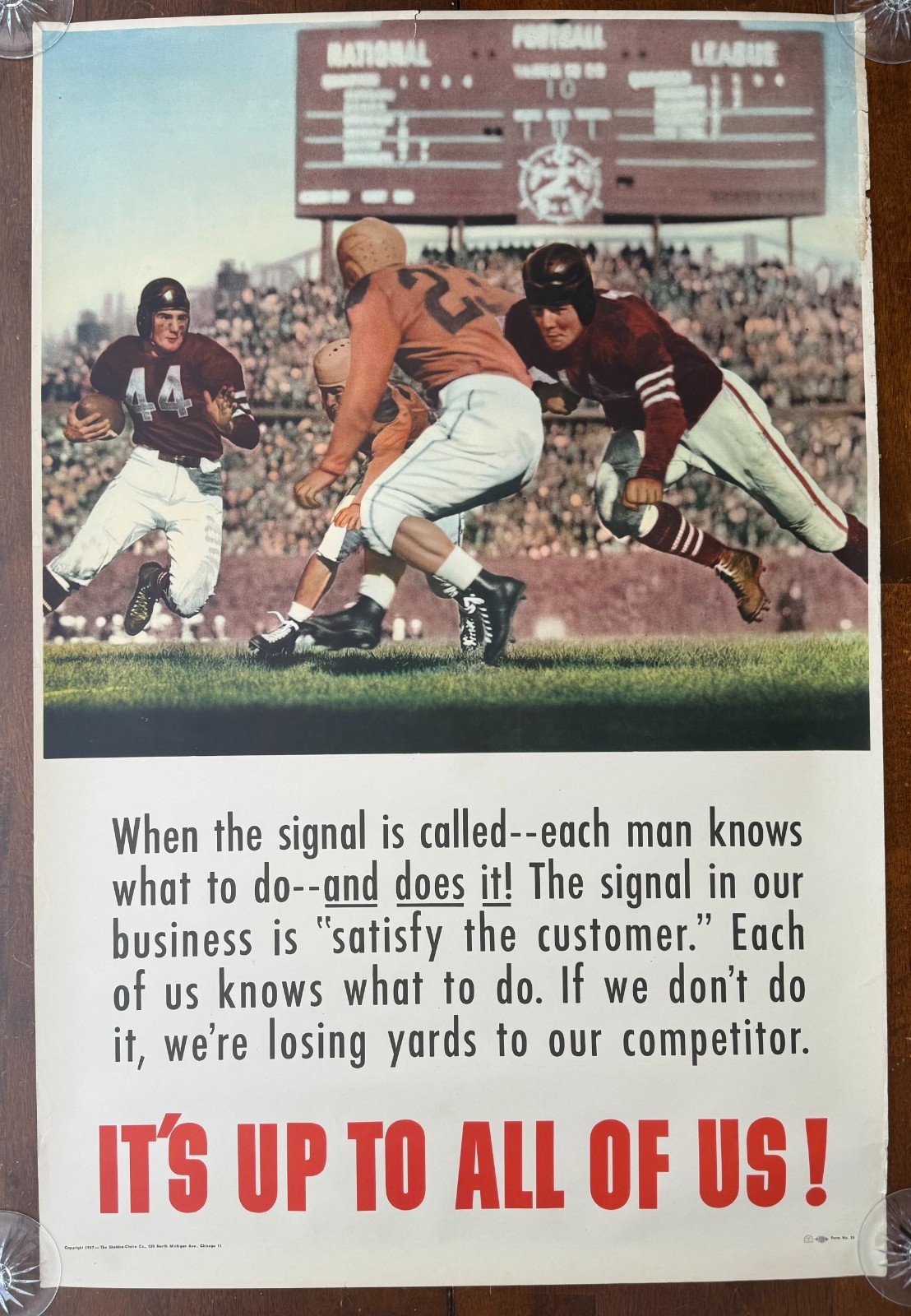 Original 1947 Chicago Bears vs Green Bay Packer Lithograph. Certificate of Auth. Original 1947 Chicago Bears vs Green Bay Packer Lithograph. Certificate of Auth.