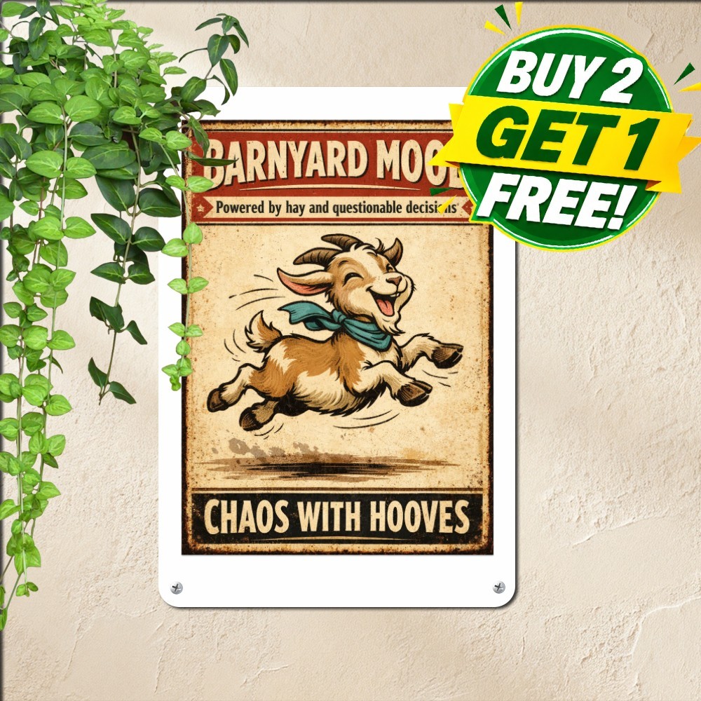 Quirky Farm Horse Humor Do Not Expect Sane Retro Metal Tin Sign Decor 8x12