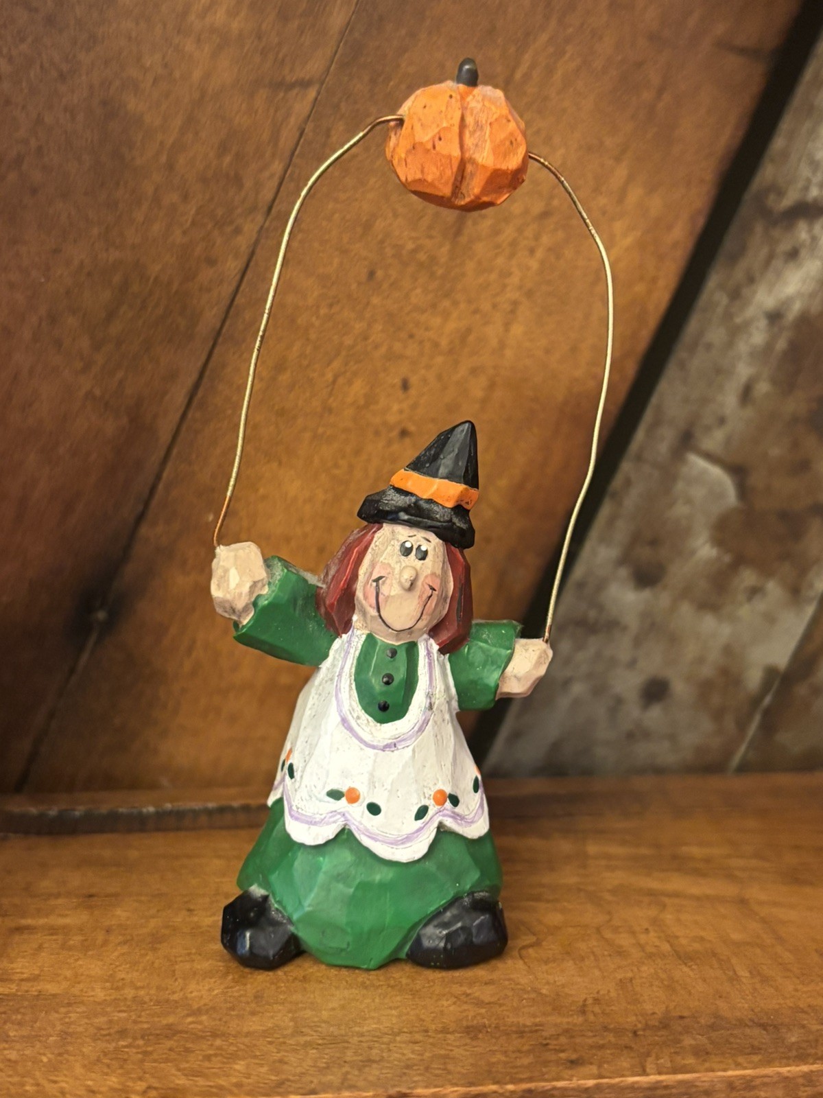 Eddie Walker Midwest of Cannon Falls Halloween Mini Witch with Pumpkin