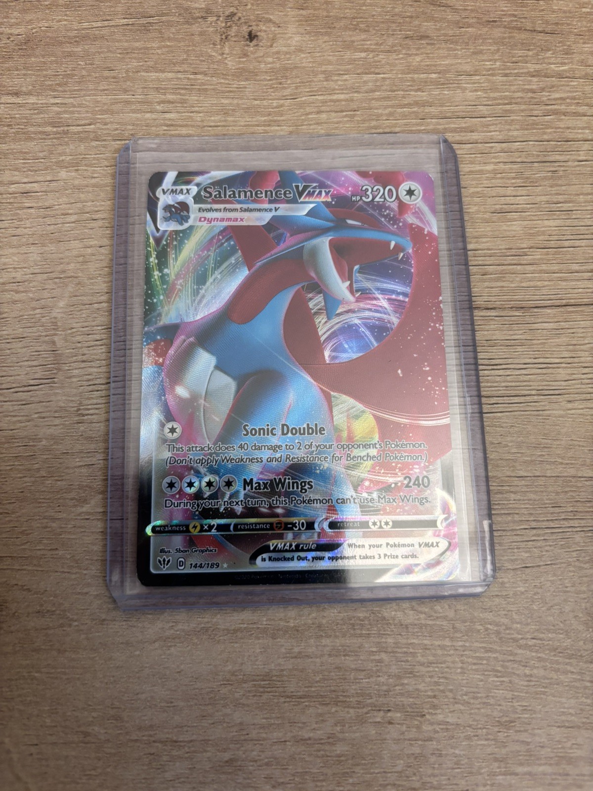 Salamence VMAX 144/189 Holo Darkness Ablaze Pokemon TCG