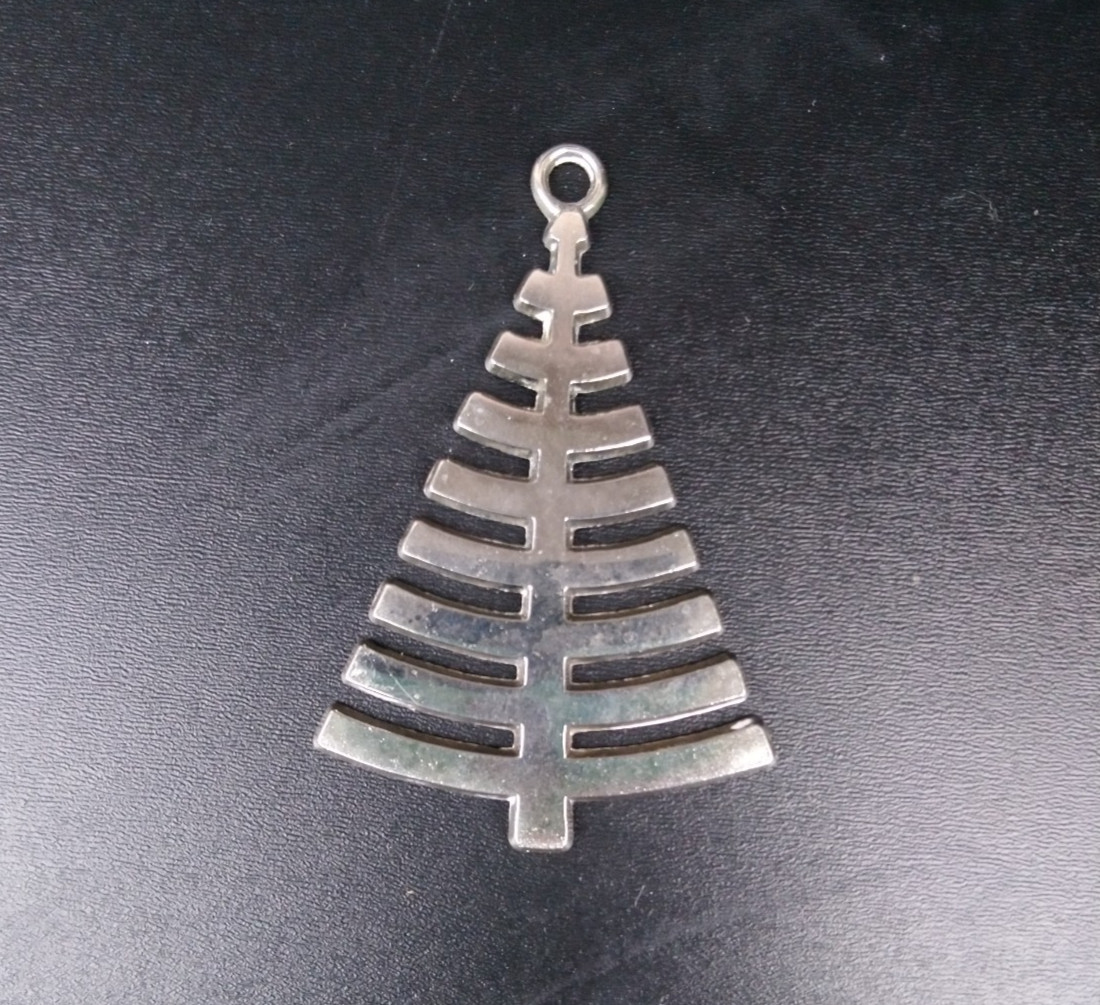 VTG FB Rogers Silverplate Christmas Ornament Silverplated Tree Italy 3\ VTG FB Rogers Silverplate Christmas Ornament Silverplated Tree Italy 3\