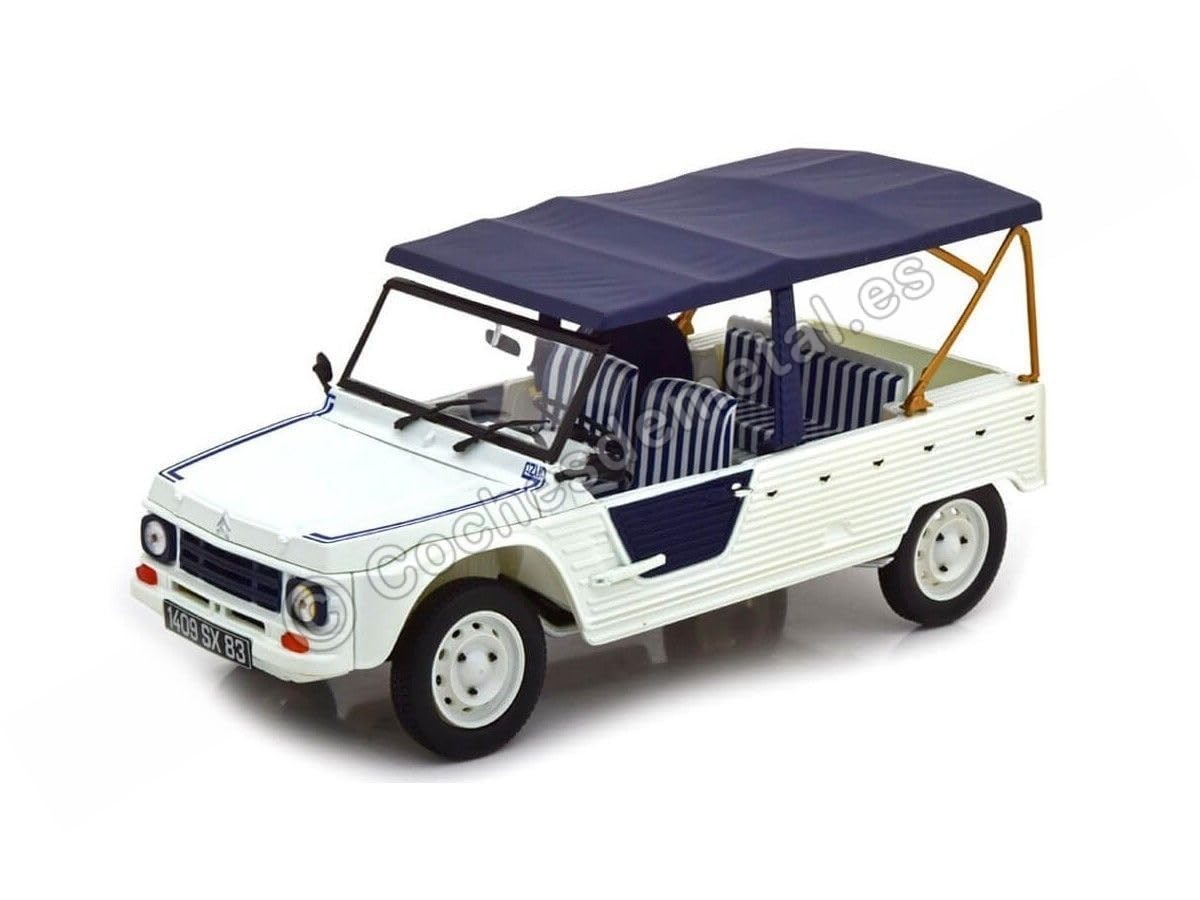 Norev 1:18 1983 Citroen Mehari Azur Bluish White with Dark Blue Car Model