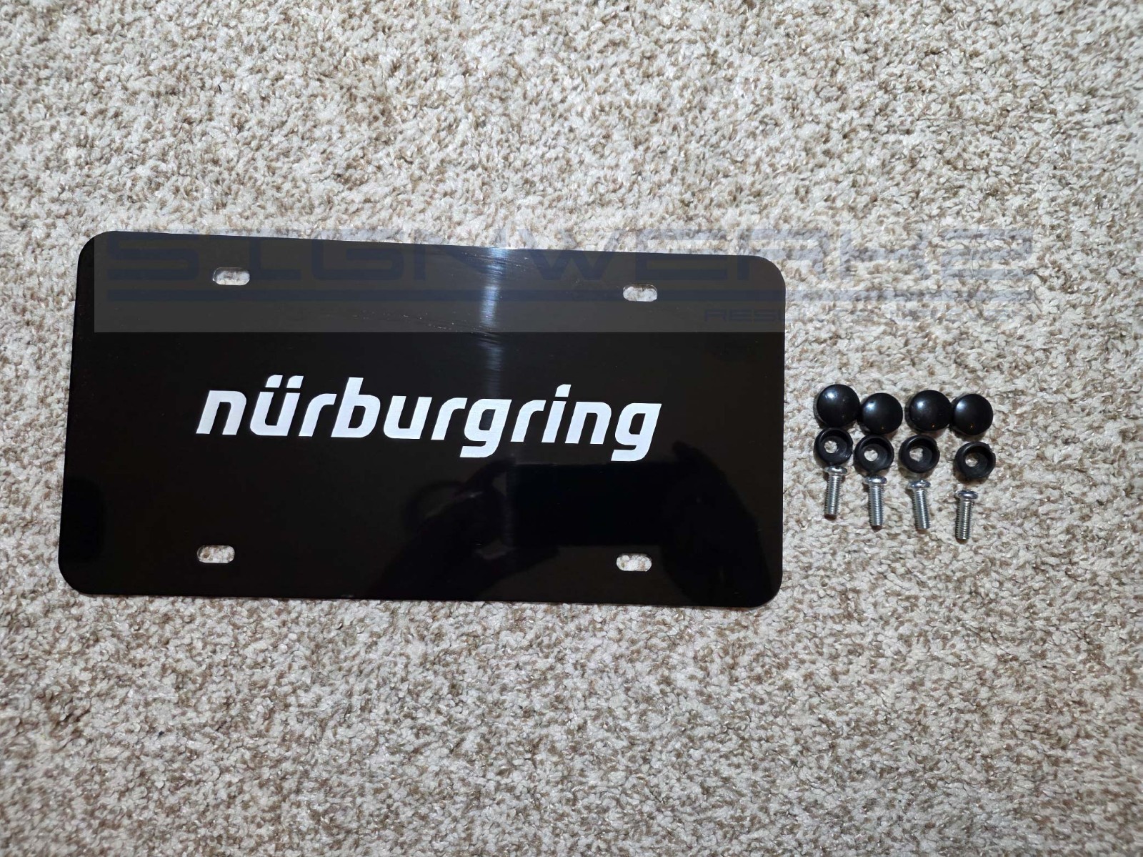 Nurburgring Silver Laser Engraved Aluminum vanity plate Nurburgring Silver Laser Engraved Aluminum vanity plate