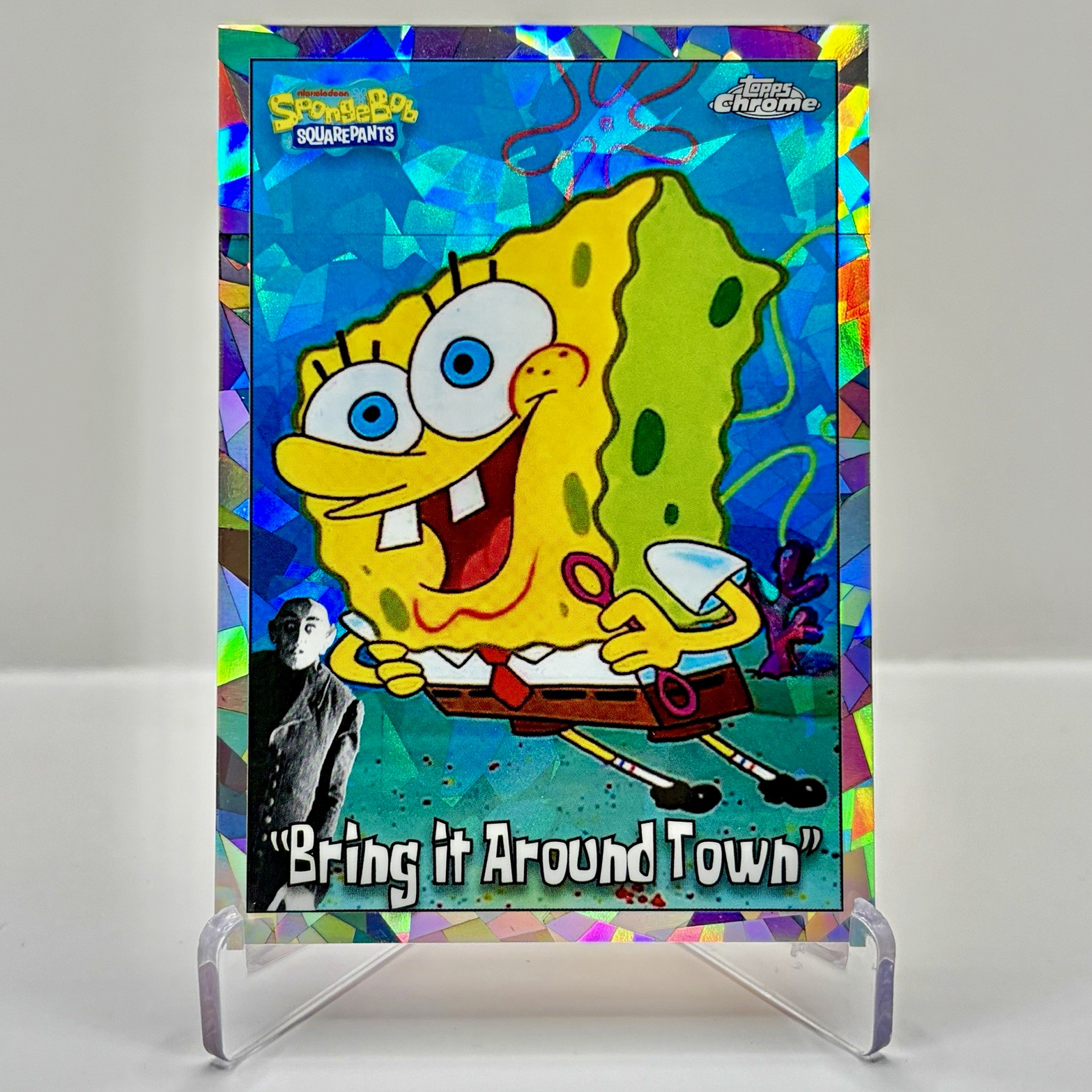 2025 Topps Chrome SpongeBob Bring It Around Town Night Shift Manager SSP 