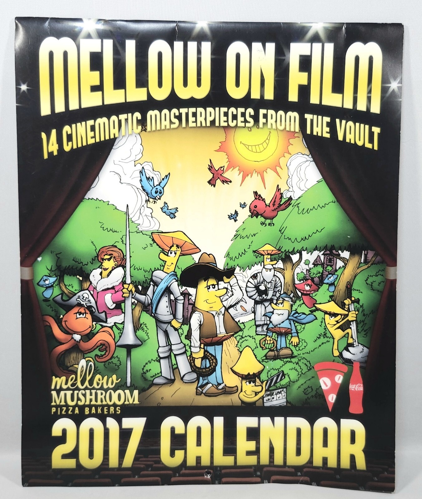 Rare MELLOW MUSHROOM On Film WALL CALENDAR 2017 Pizza Bakers