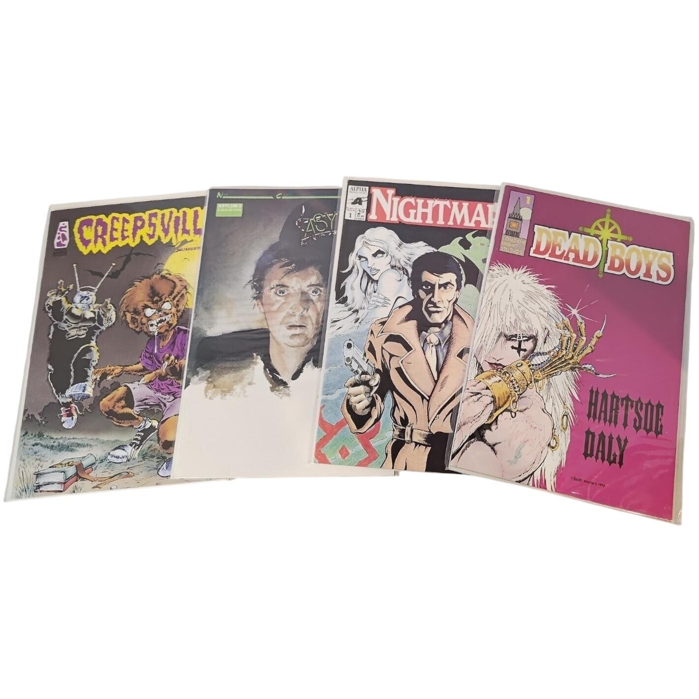 Alpha Dead Boys #1 James O\'Barr Nightmark Asylum Creepsville 4x Comic Lot