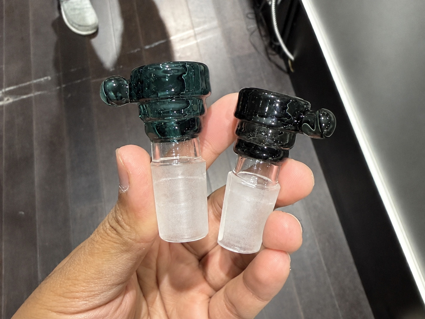 2x 18mm Male Bowl Set Replacement for Water Pipe Glass Bong Smoking Pipe