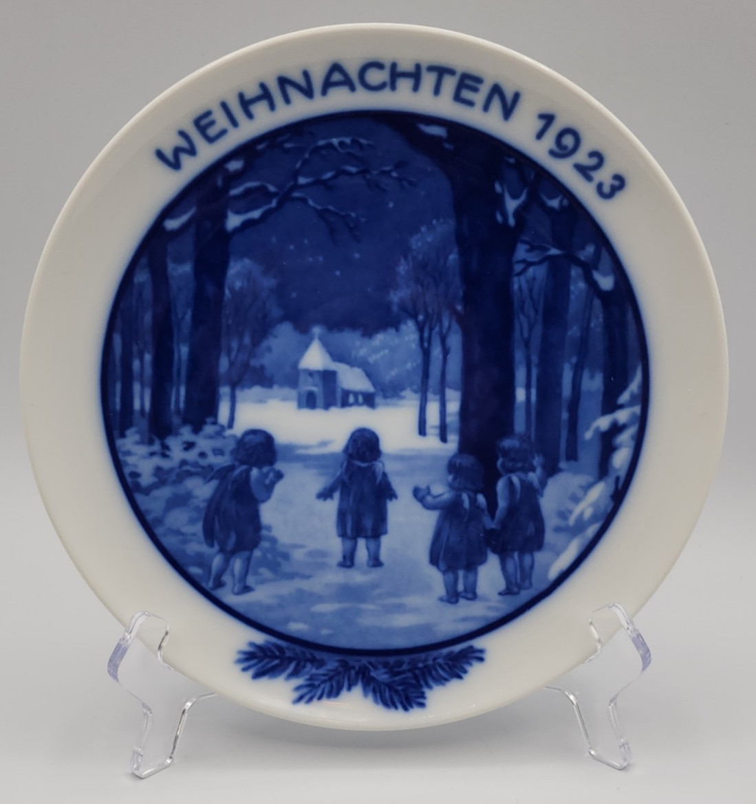 Rosenthal Christmas Plate Weihnachten 1923 Children in the Winter Wood