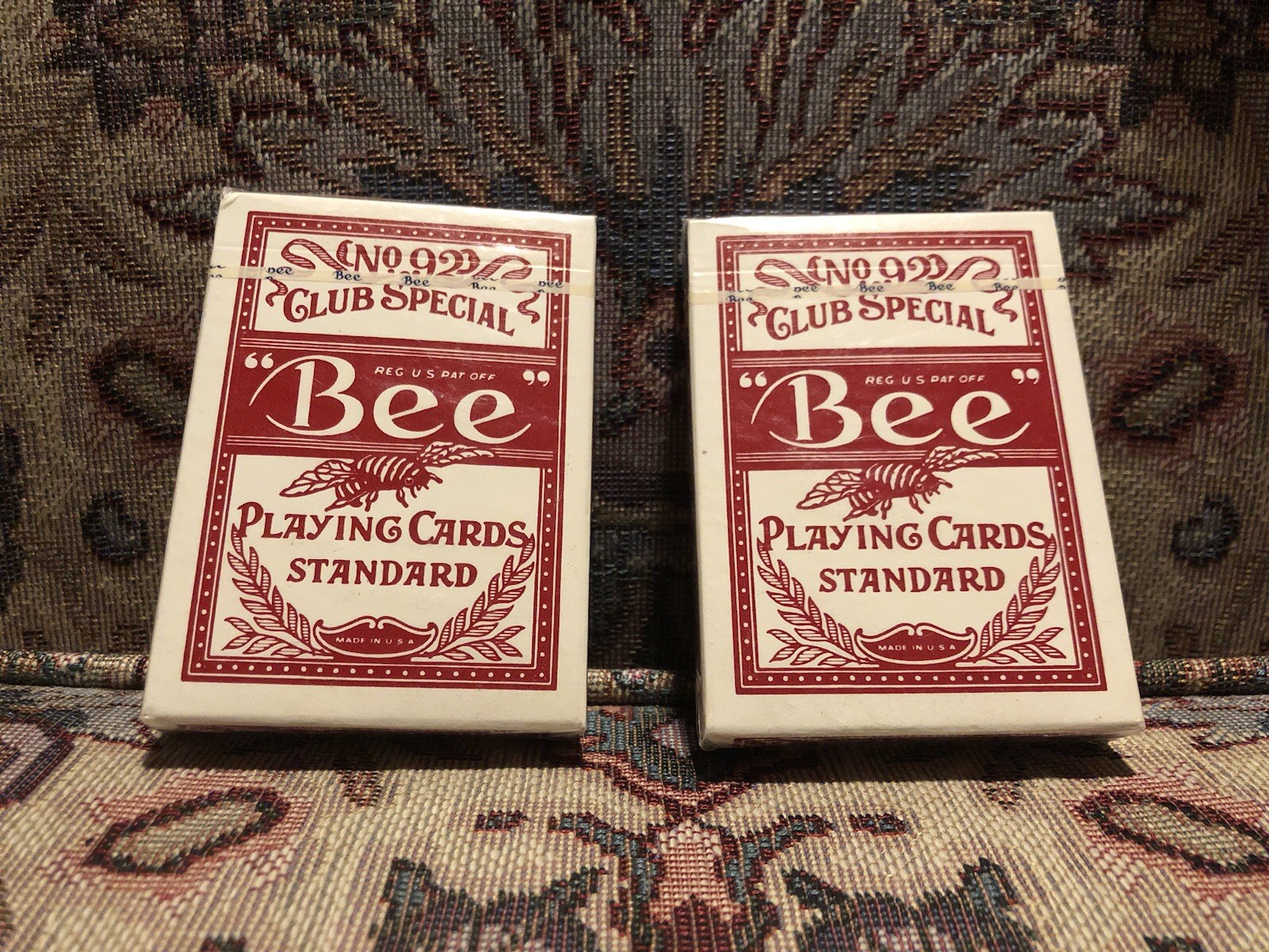 (2) BRAND NEW, Vintage USPC Blue Seal Uncanceled Circus Circus Bee Card Decks (2) BRAND NEW, Vintage USPC Blue Seal Uncanceled Circus Circus Bee Card Decks
