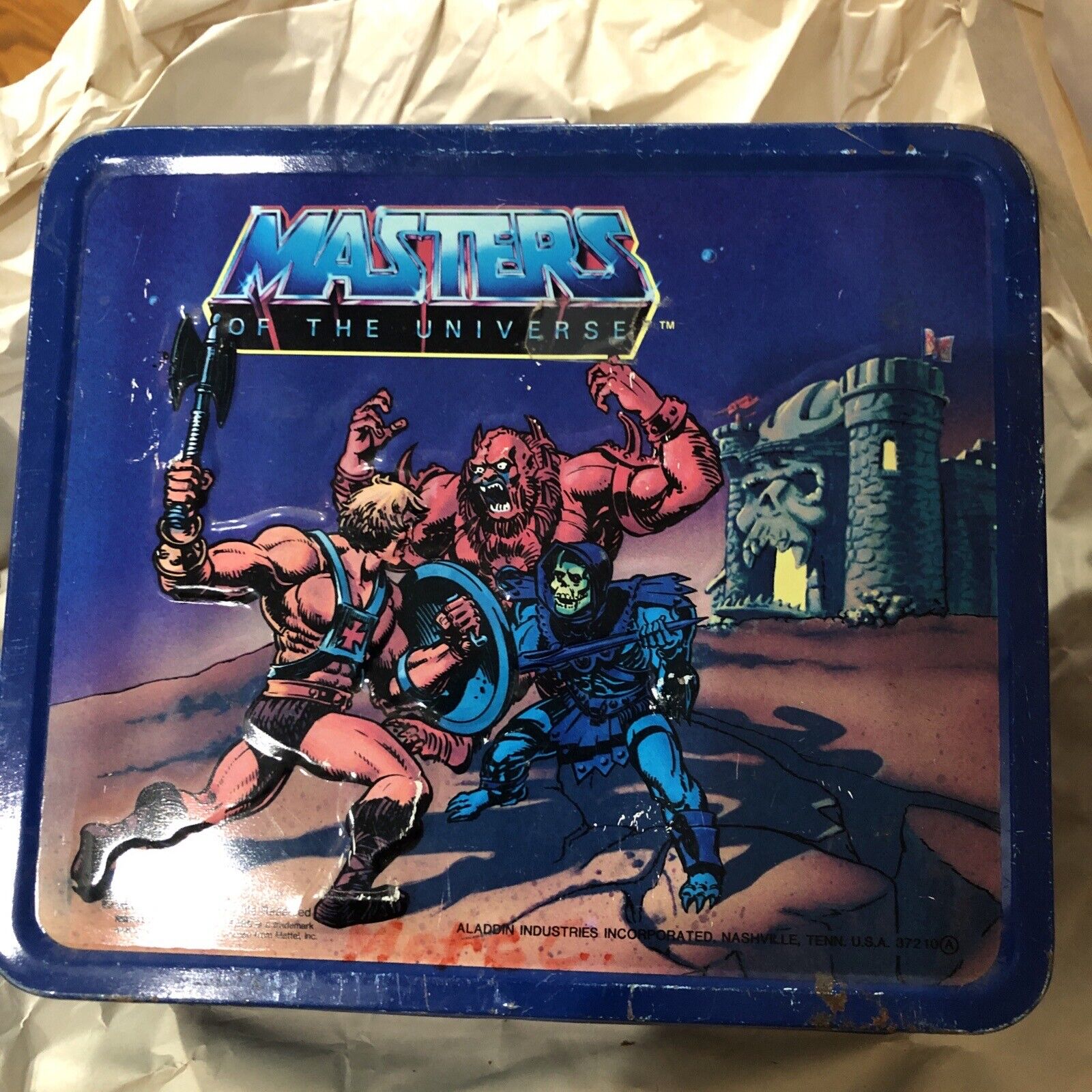 He-man and the Masters Of The Universe Vintage Lunchbox & Thermos 1983 Rare HTF