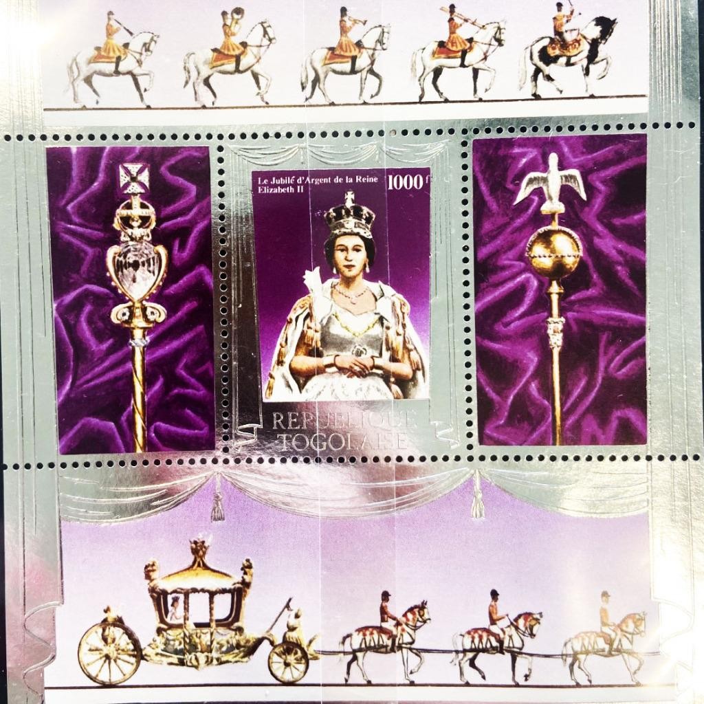 Antique Queen Elizabeth Stamp Book COLLECTION 100+ Pgs PRISTINE Silver Jubilee