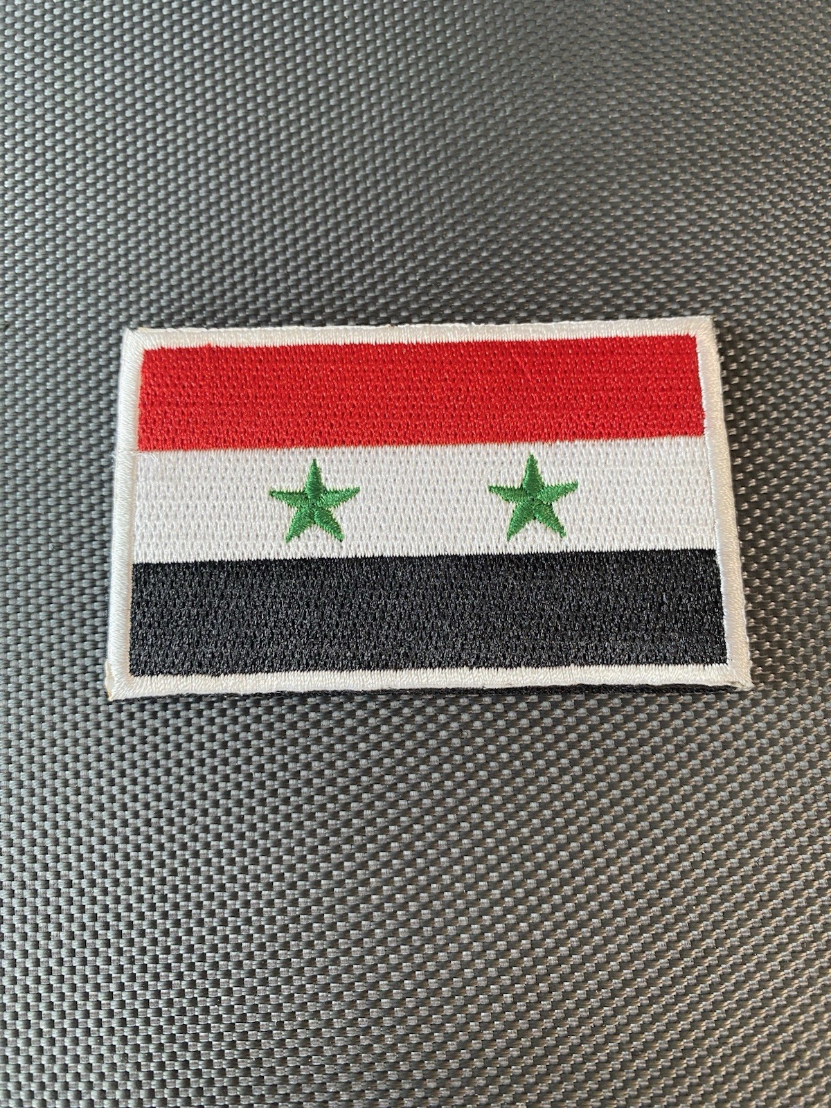 Syria Syrian National Flag Embroidered Loop Hook Patch 5x8cm NEW