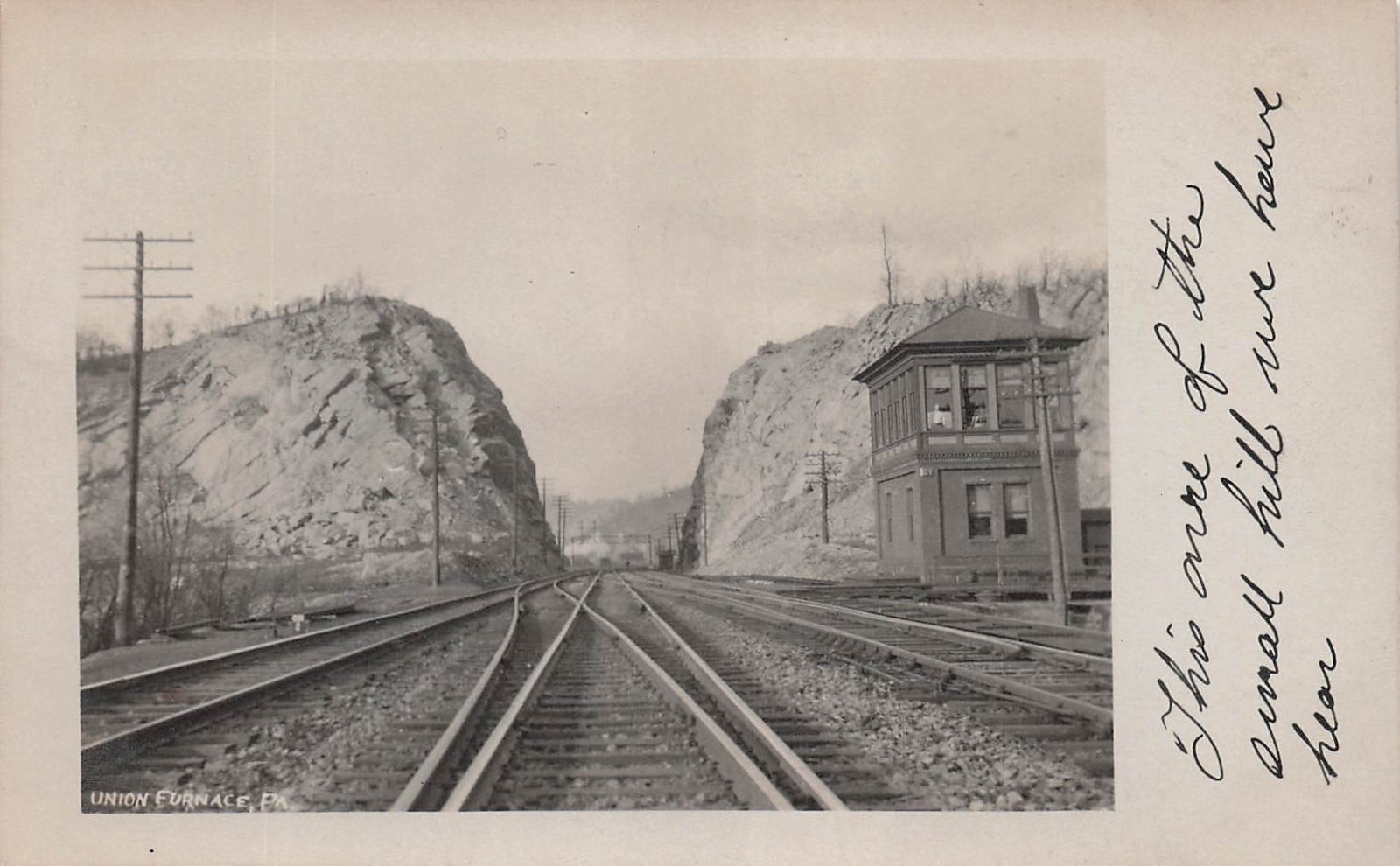 RPPC Union Furnace PA Spruce Creek Train Railroad Depot Photo Postcard J72