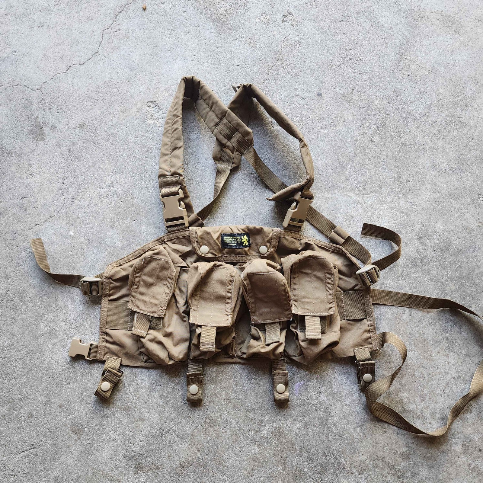 London Bridge Trading LBT 0290D Enhanced Chest Rig Coyote Desert Patrol NEW